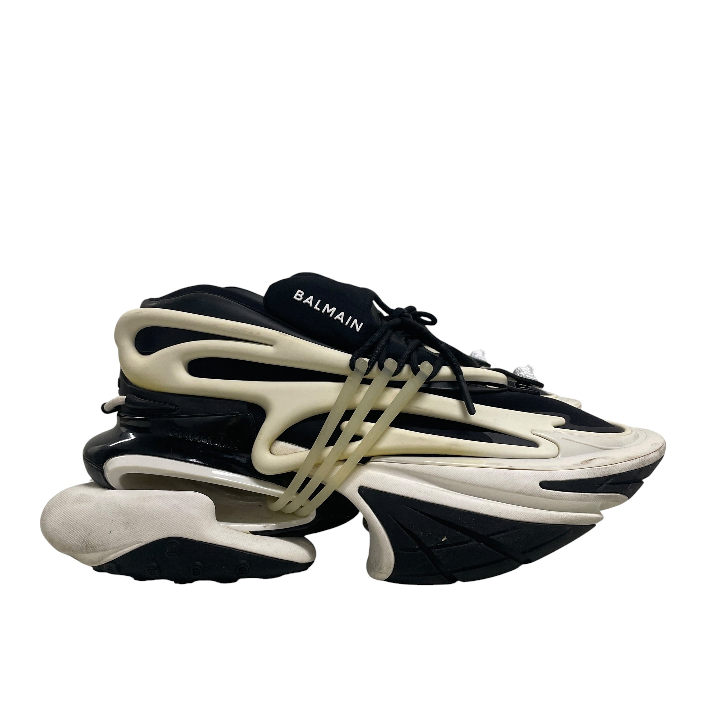 BALMAIN/Hi-Sneakers/US 11/Nylon/BLK/UNICORN CHUNKY view 4