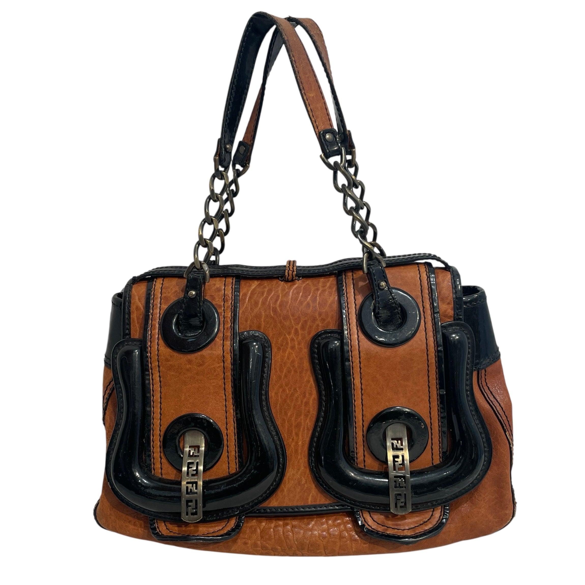 FENDI/Bag/Leather/BRW/Double Buckle Bag view 1