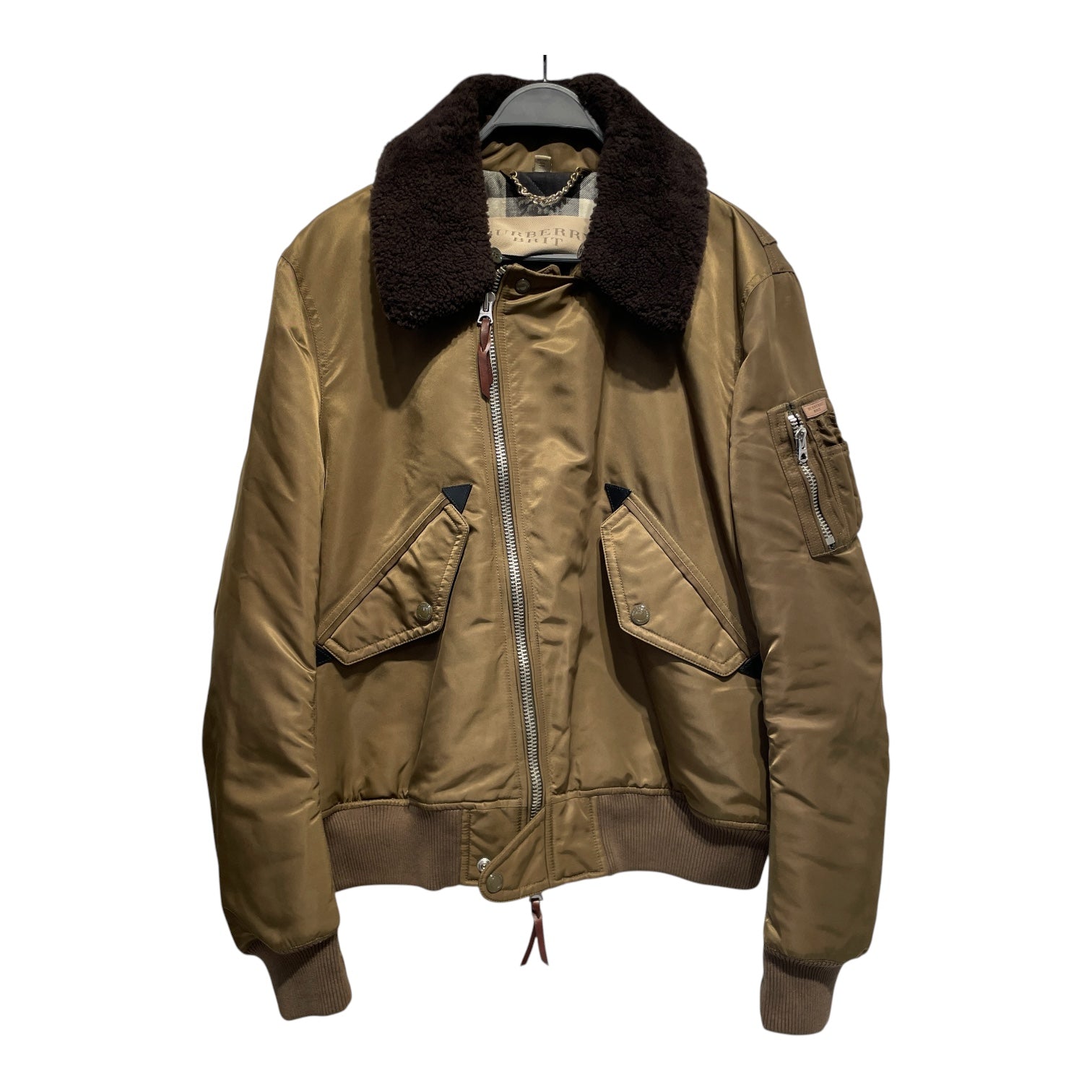 BURBERRY BRIT/Coat/XXL/Nylon/GRN/BOMBER view 1