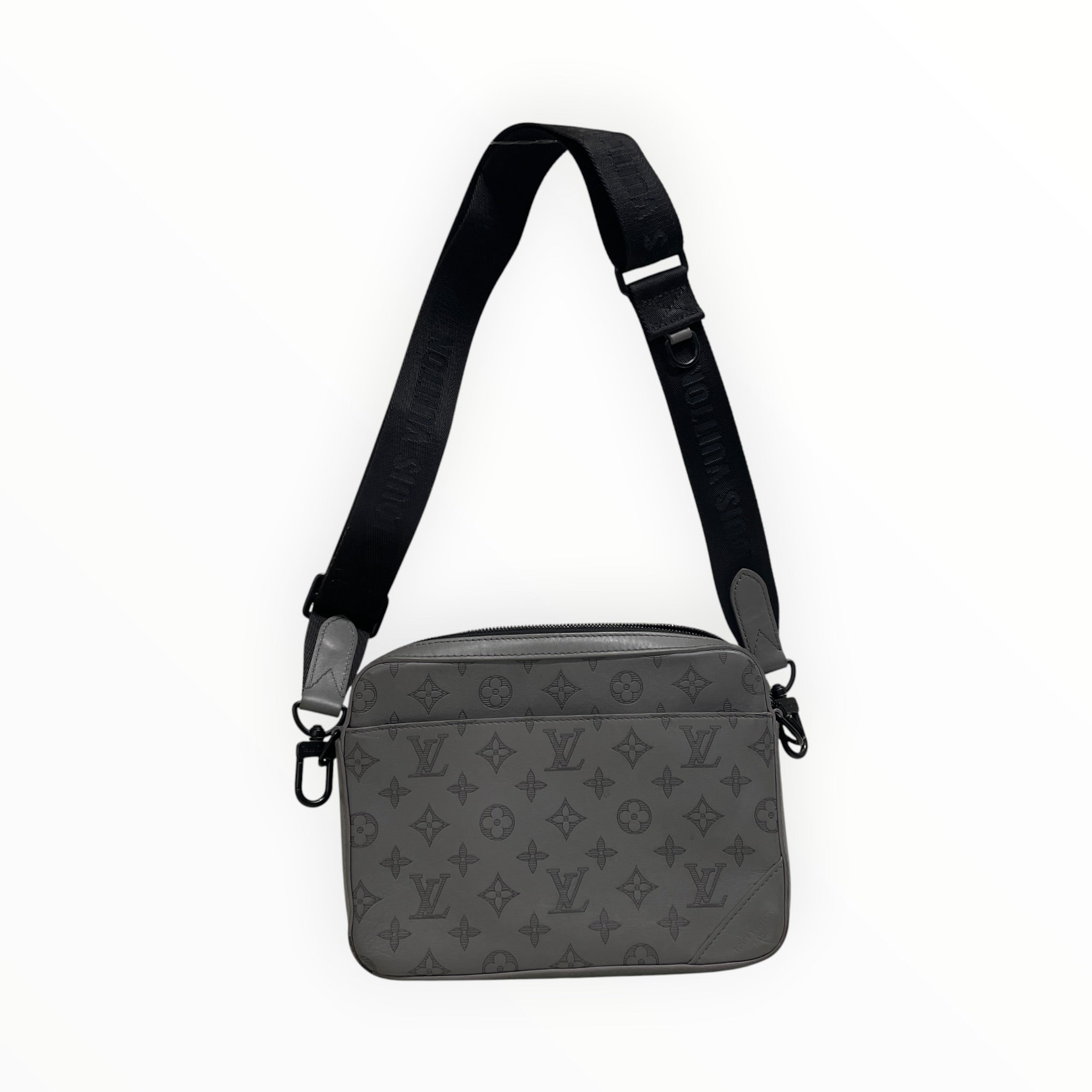LOUIS VUITTON/Cross Body Bag/Monogram/Leather/GRY/48JT9RM/SHADOW MESSENGER view 1