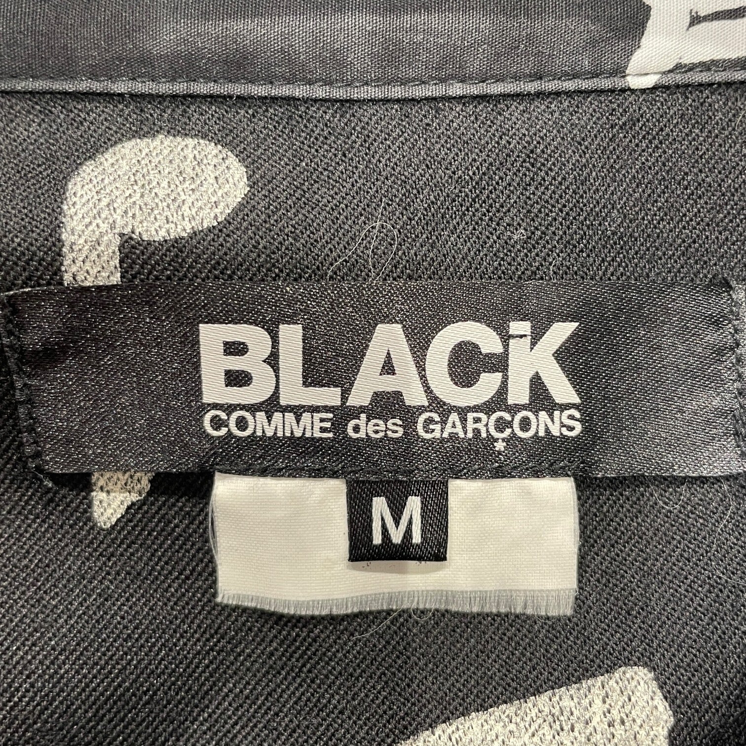 BLACK COMME des GARCONS/SS Shirt/M/Cotton/BLK/All Over Print/MUSIC GRAPHIC SS BUTTON UP view 3