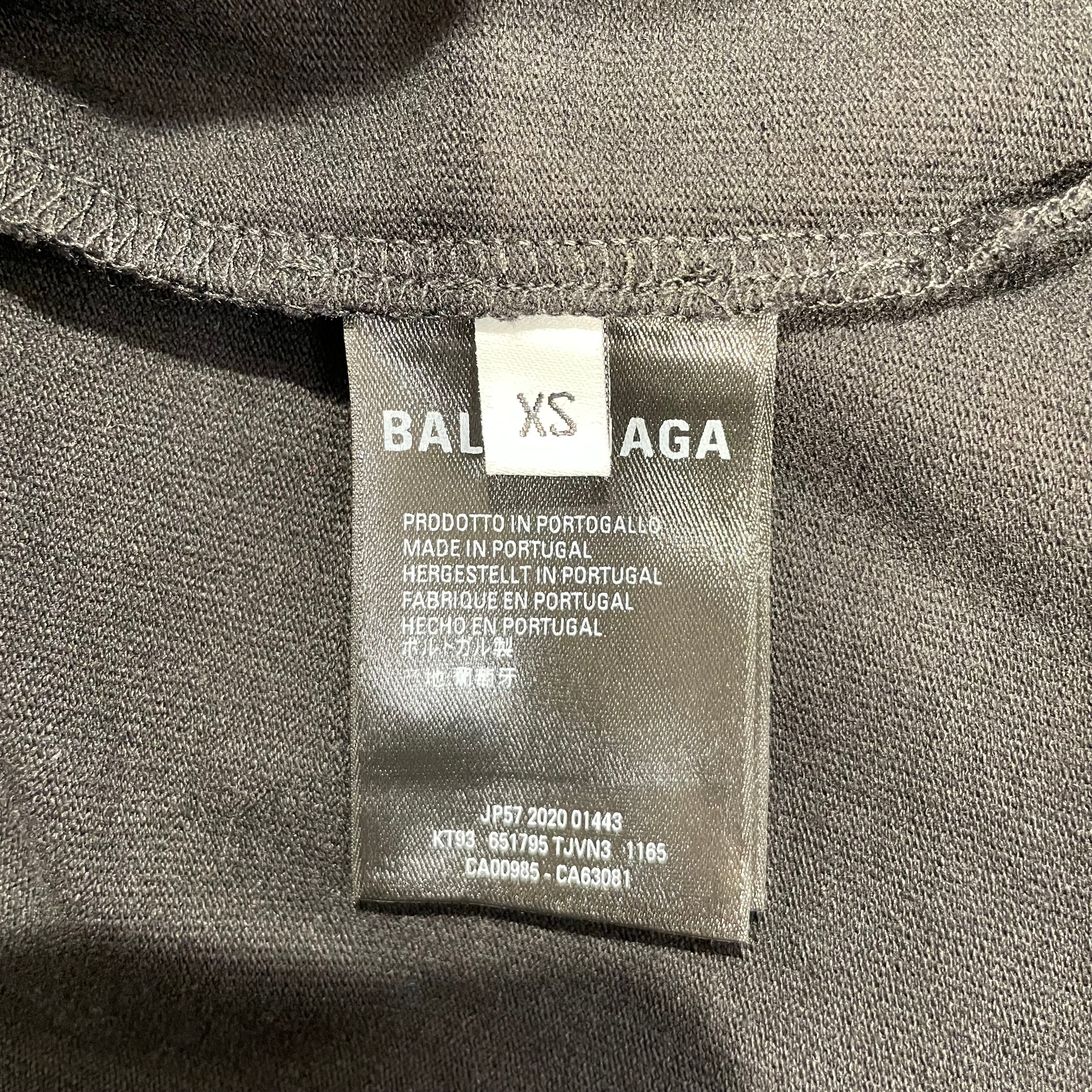 BALENCIAGA/T-Shirt/XS/Cotton/BLK/2020 HELLO MY NAME IS DISTRSSD view 6