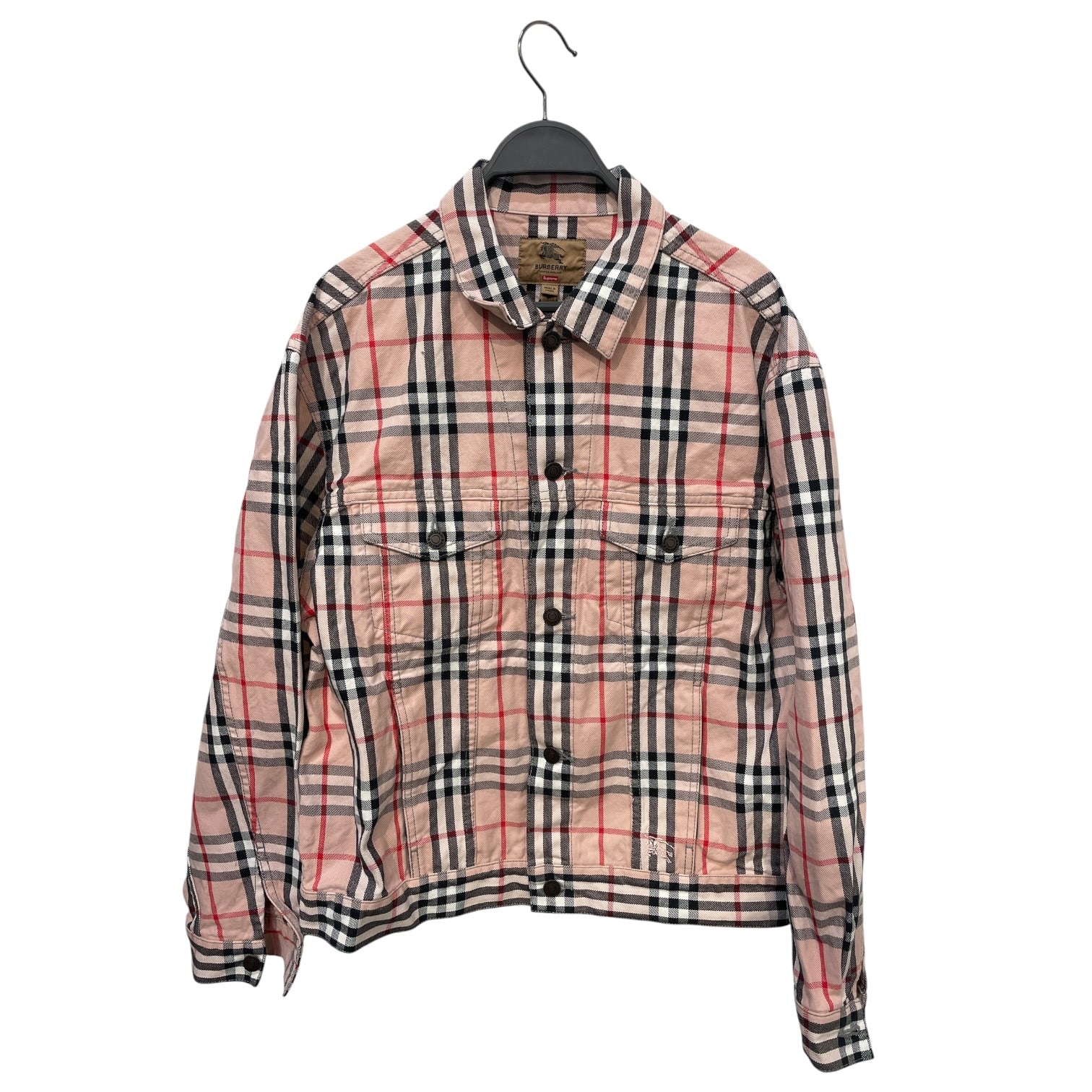 BURBERRY/Supreme/Denim Jkt/M/Glen Check/Denim/PNK/denim trucker view 1