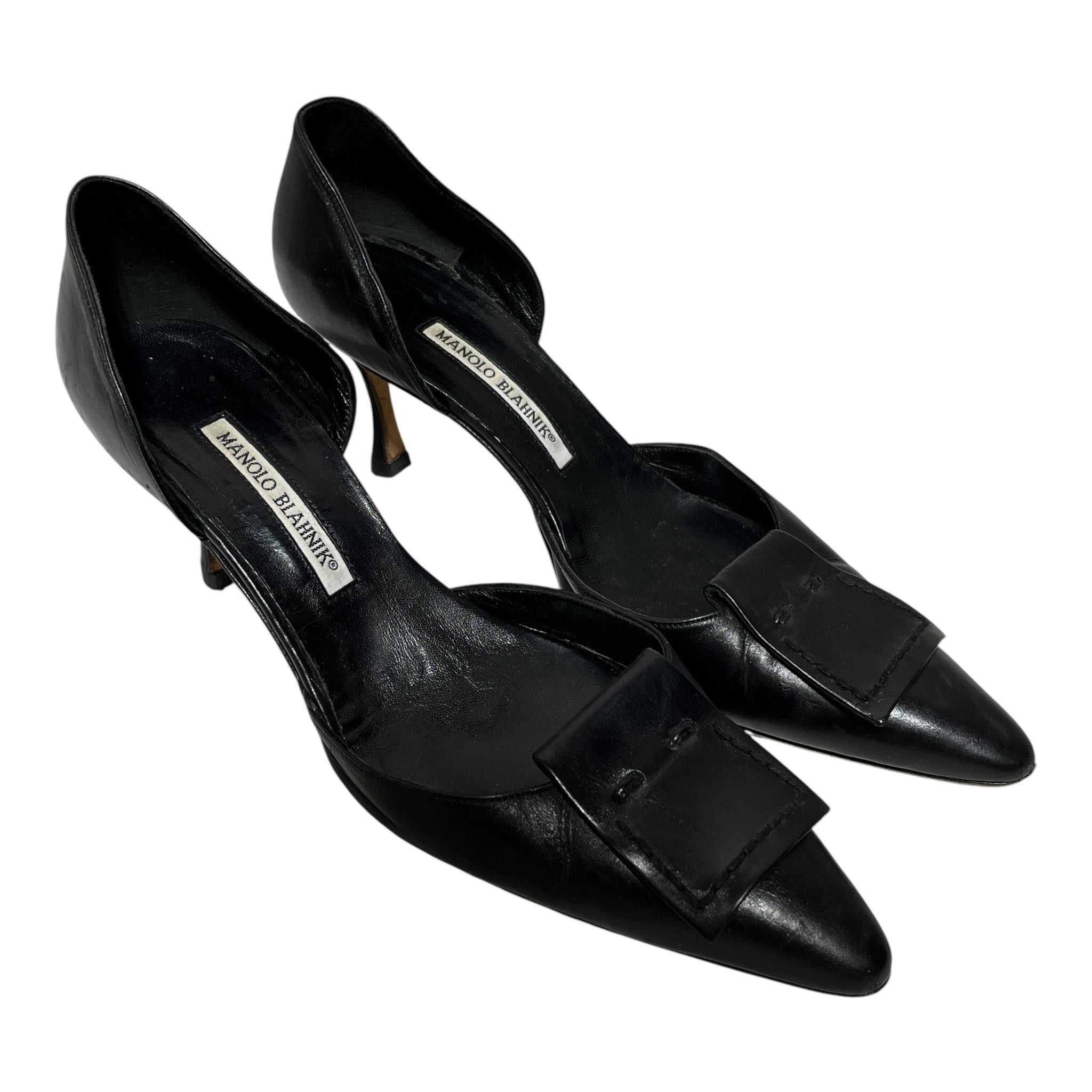 MANOLO BLAHNIK/Heels/EU 38.5/Leather/BLK/ view 1