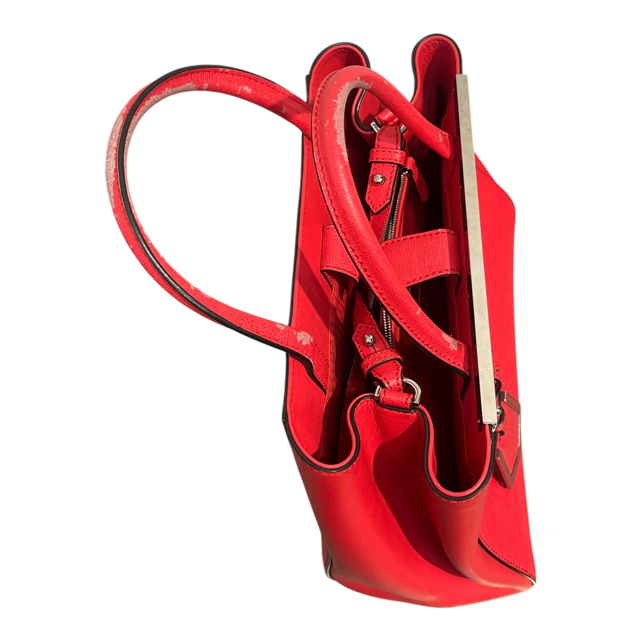 FENDI/Cross Body Bag/Leather/RED/2 jours medium tote view 4