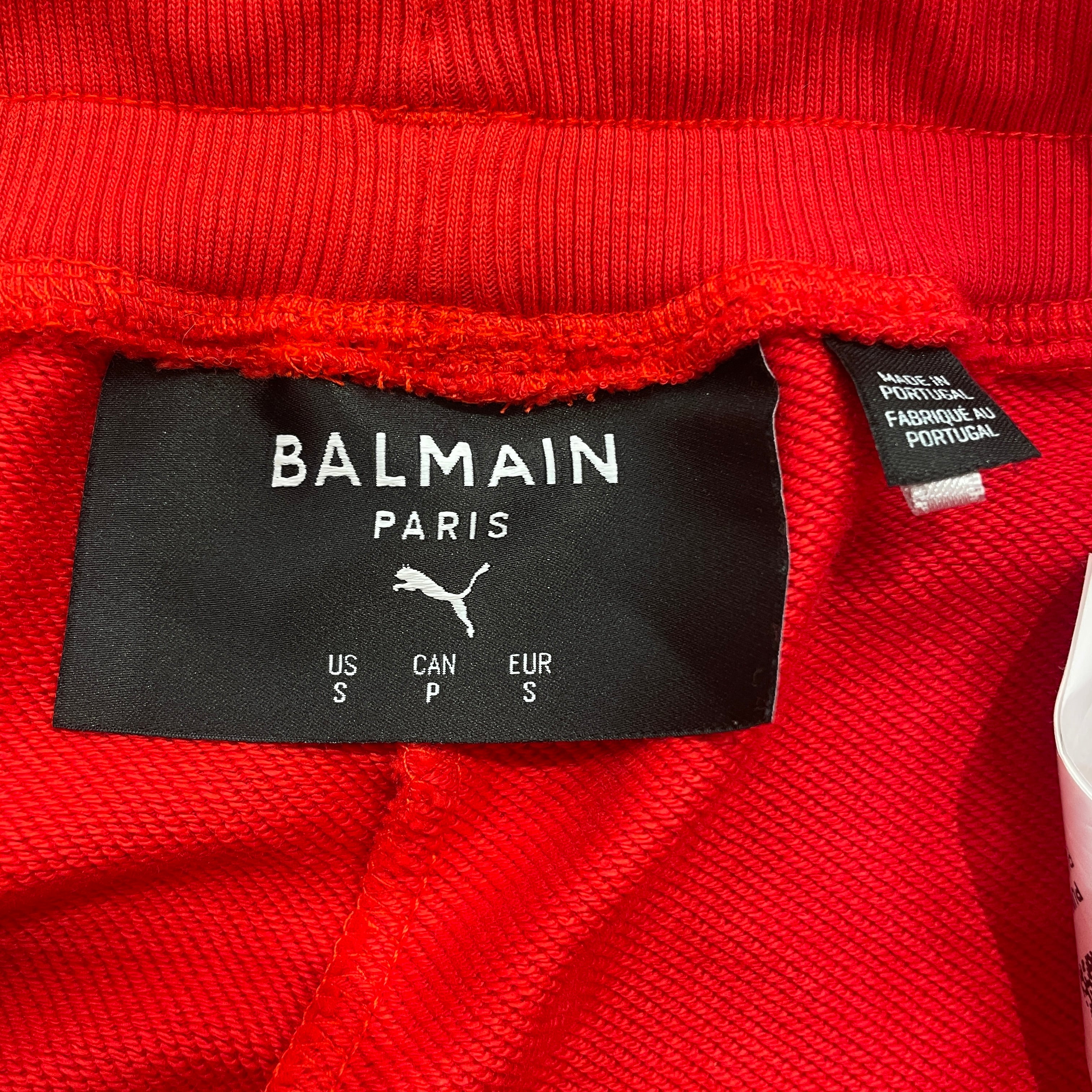BALMAIN/Skinny Pants/S/Cotton/RED/BALMAIN X PUMA COLLAB view 3