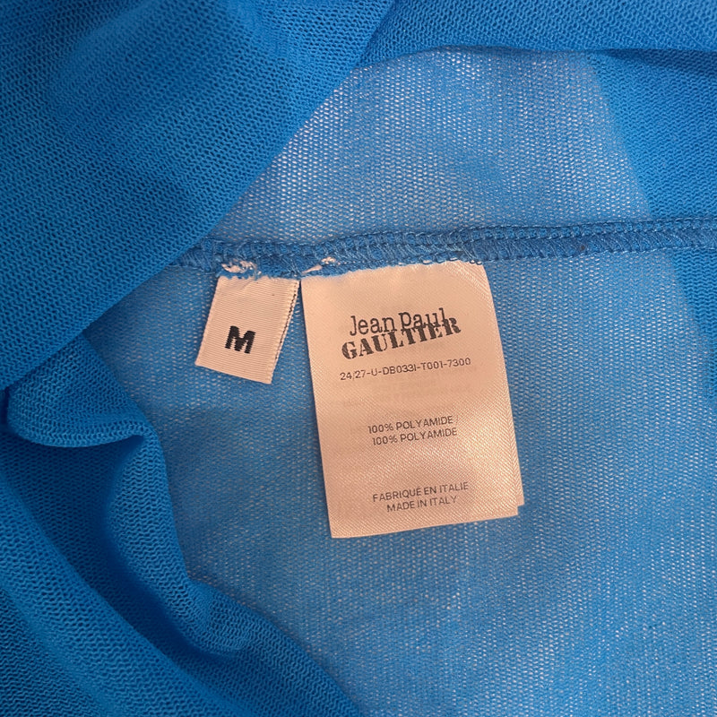 Jean Paul Gaultier/SL Blouse/M/Graphic/Polyester/BLU/SHAYNE OLIVER GROUP EARTH LOGO