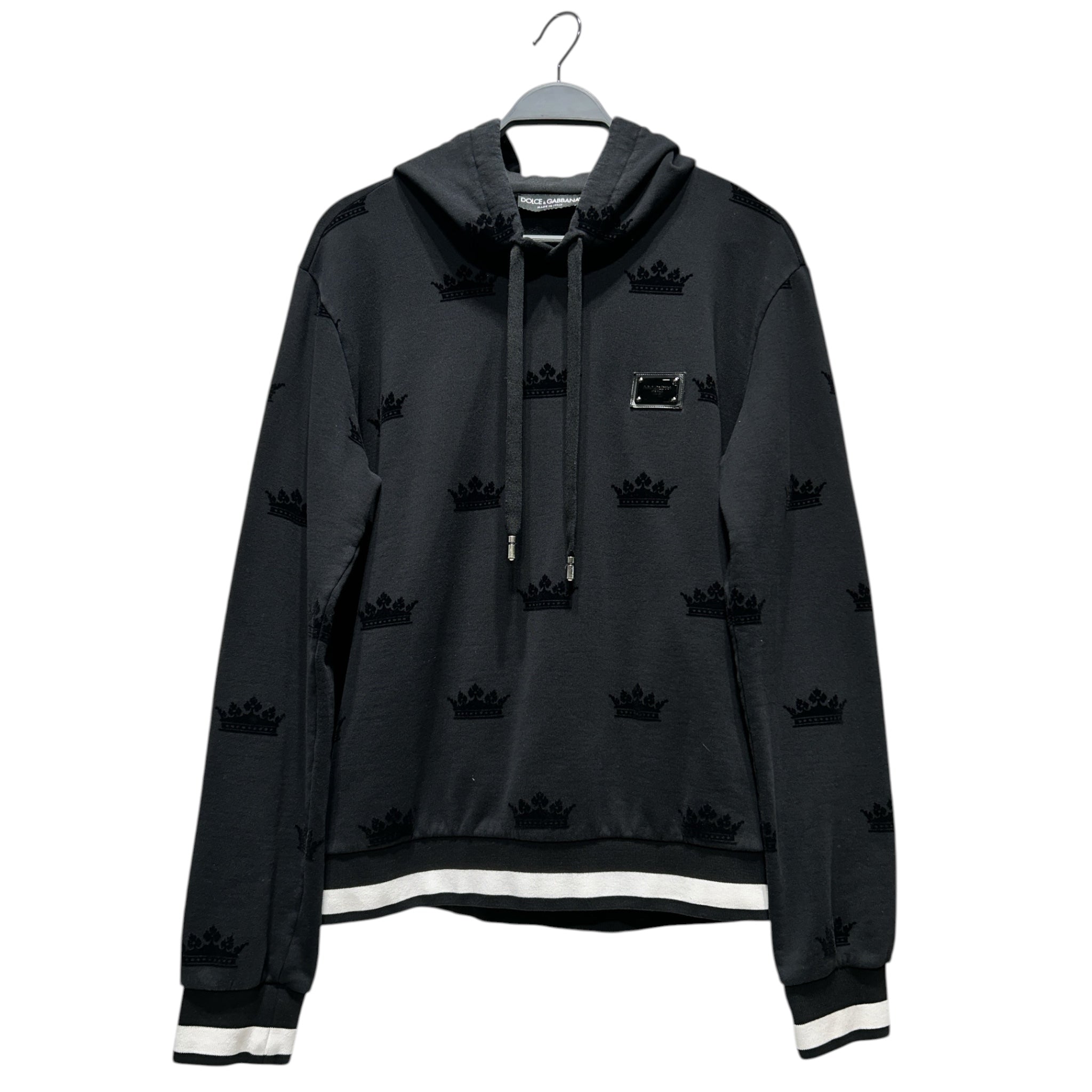 DOLCE&GABBANA/Hoodie/52/Cotton/BLK/CROWNS view 1