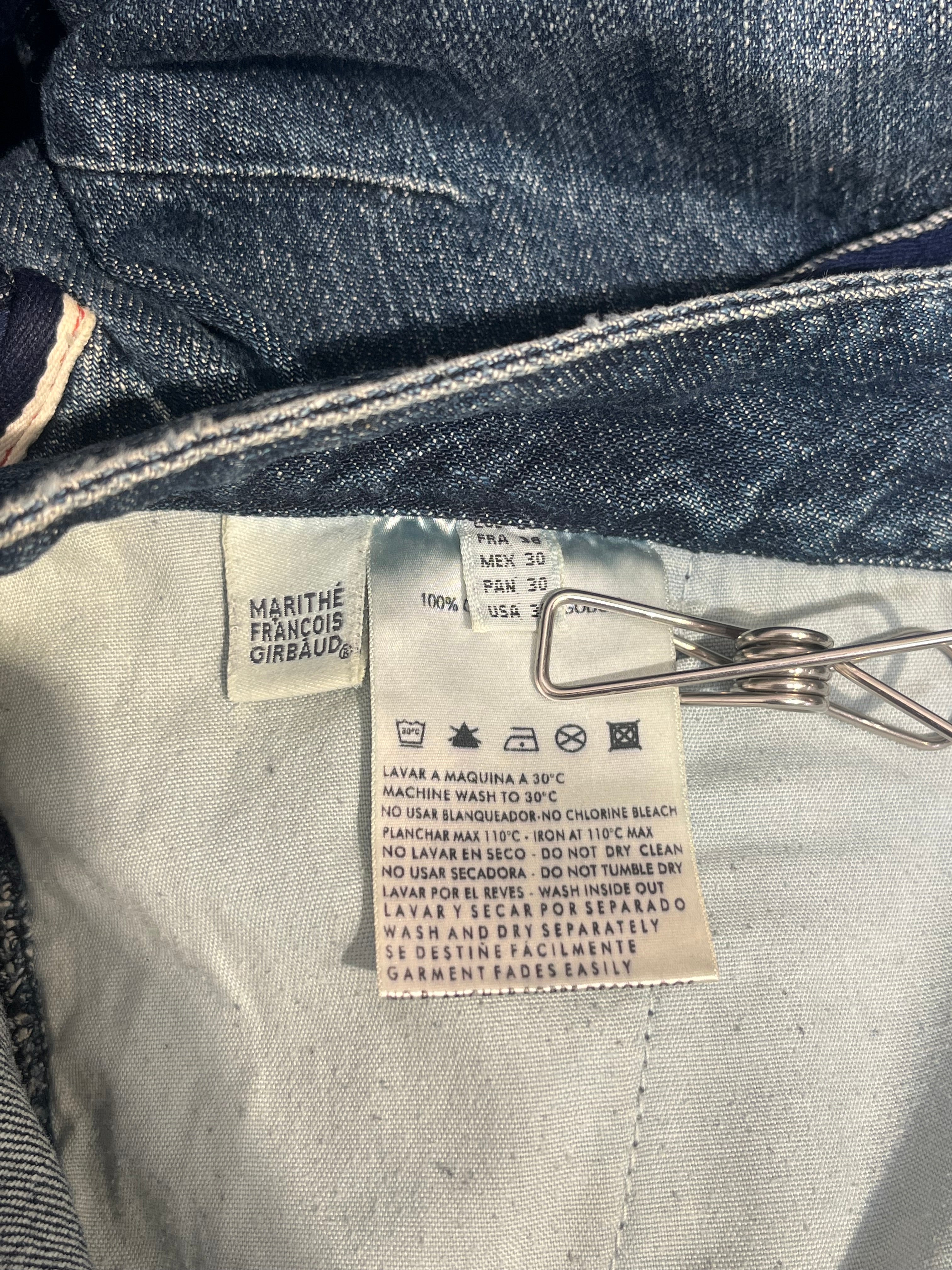MARITHE FRANCOIS GIRBAUD/Cargo Pants/30/Cotton/BLU/CUT N SEW RED WHT BLU SEEMS view 4