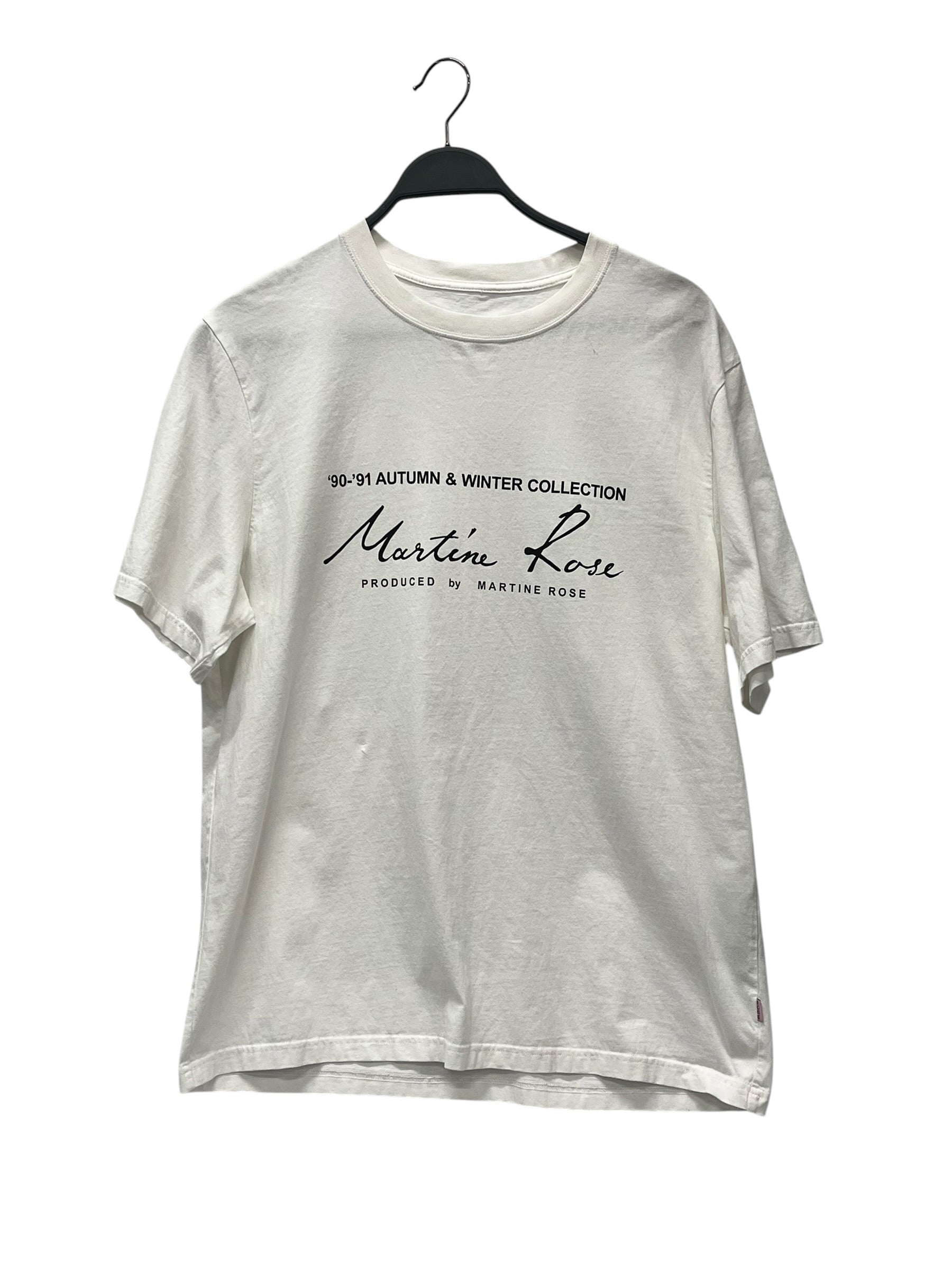 MARTINE ROSE/T-Shirt/XL/Cotton/WHT/90-91 COLLECTION LOGO view 1