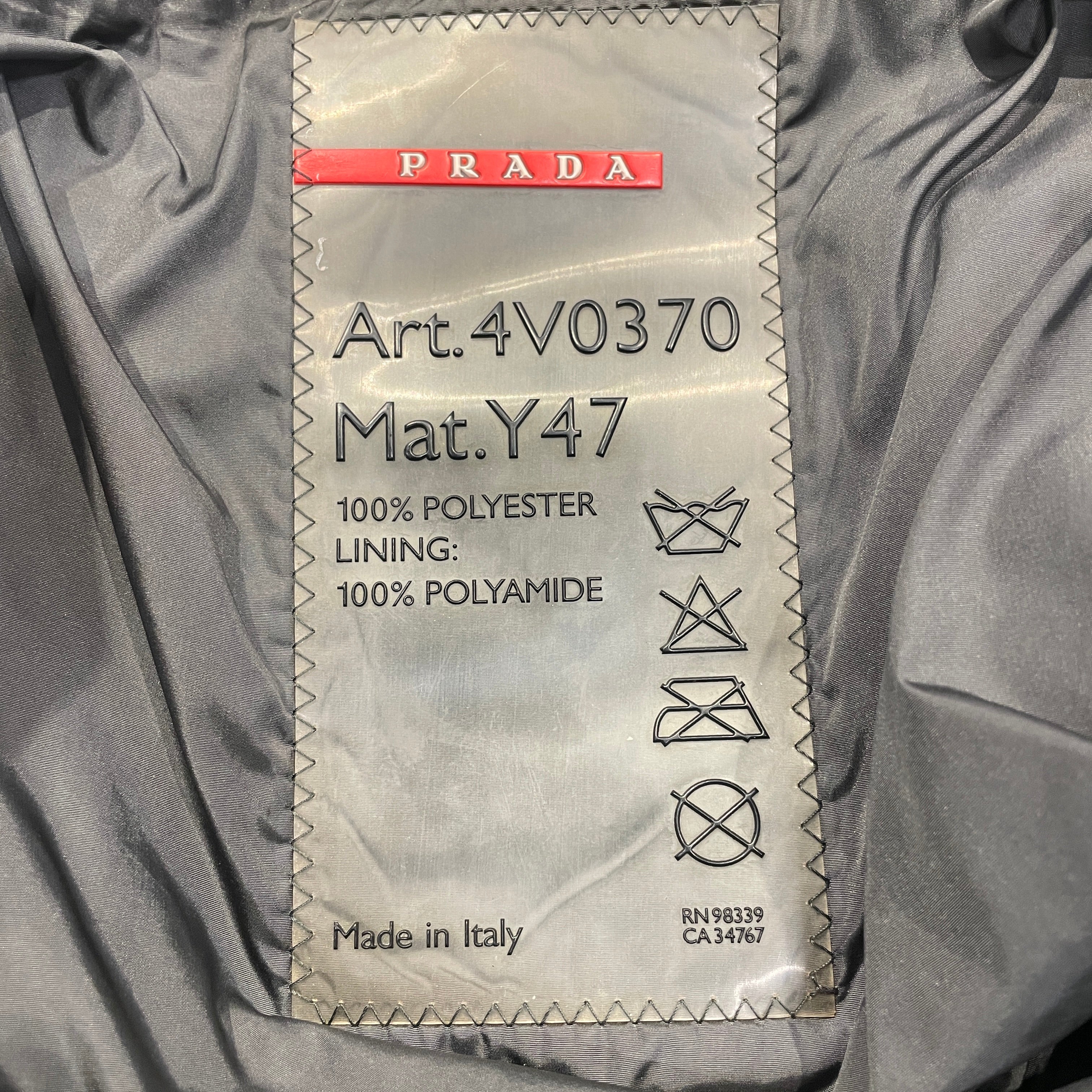 PRADA/Cross Body Bag/Nylon/BLK/Green Crossbody Strap view 3