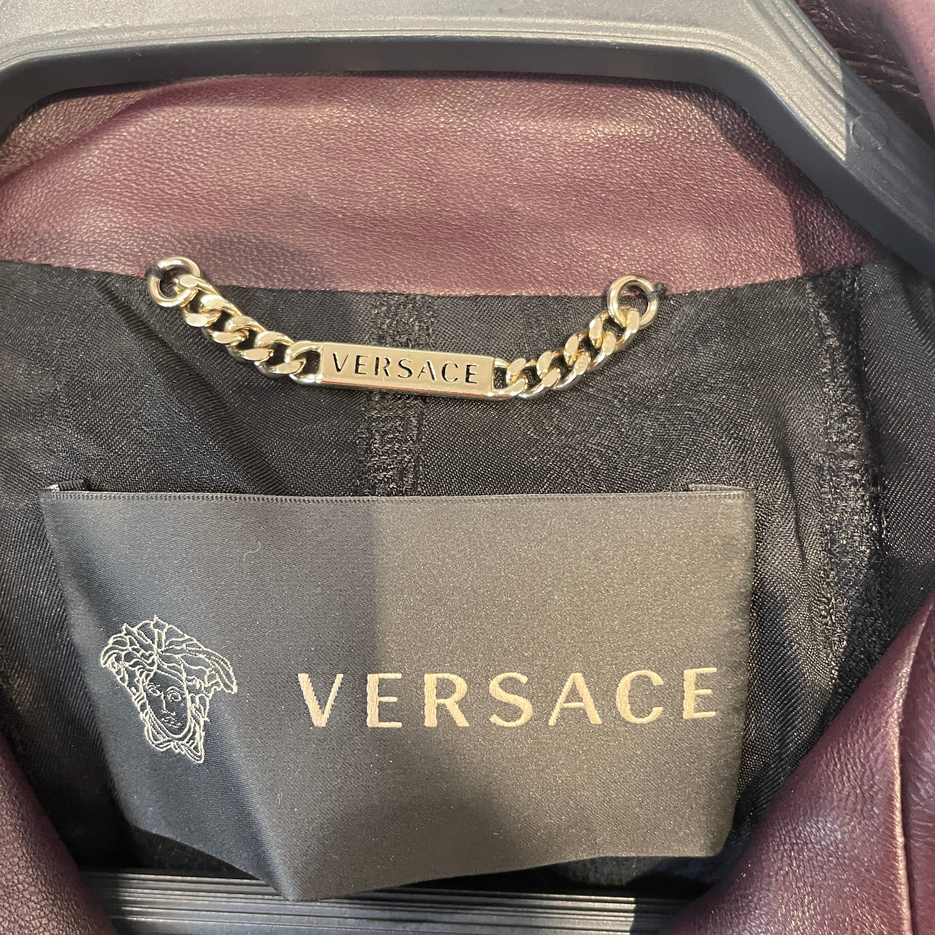 VERSACE/Leather Jkt/40/Leather/PPL/MOTO view 3
