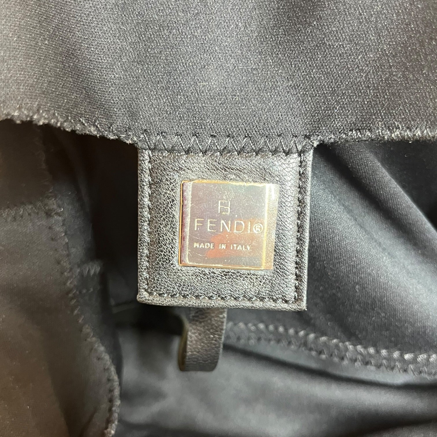 FENDI/Hand Bag/Cotton/BLK/top handle view 6