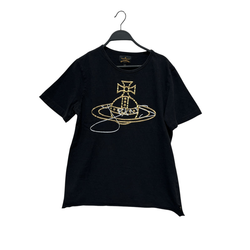 Vivienne Westwood/ANGLOMANIA/T-Shirt/L/Graphic/Cotton/BLK/CUT OFF