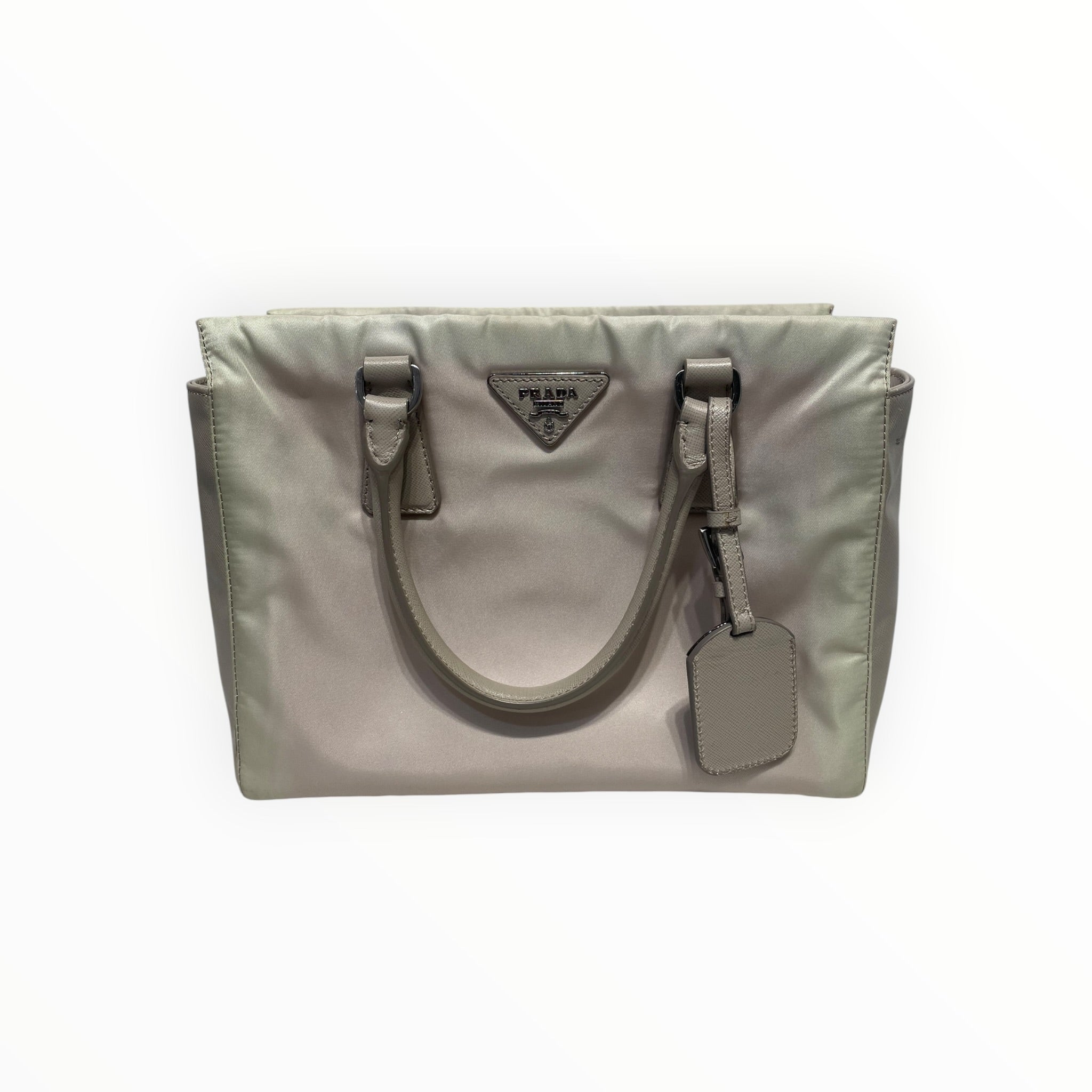 PRADA/Cross Body Bag/Nylon/GRY/Nylon tote view 3