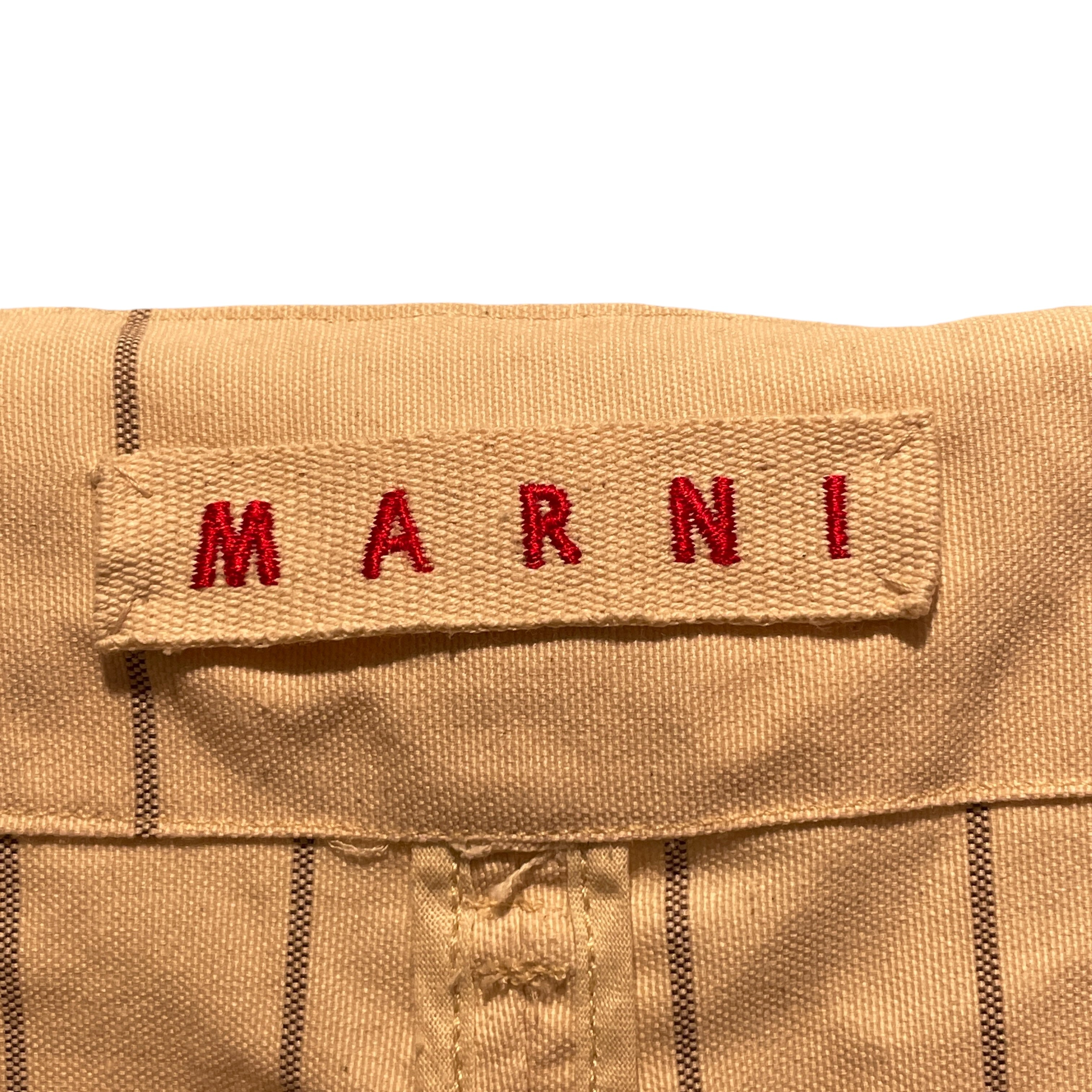 MARNI/Overall/42/Stripe/Cotton/BEG/ view 3