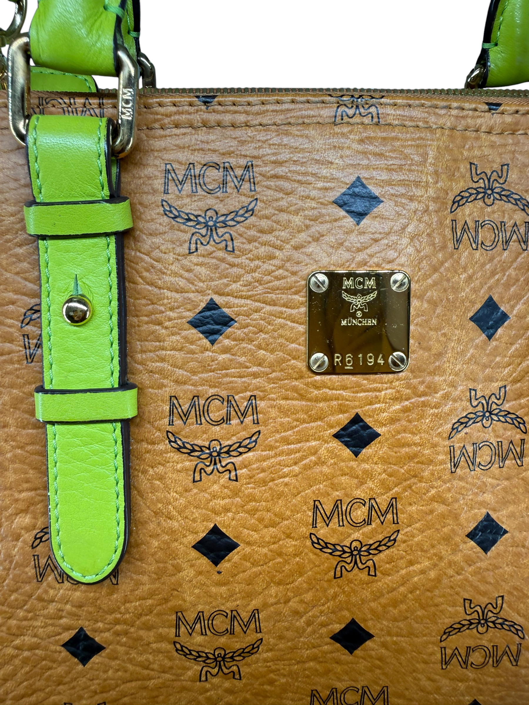 MCM/Bag/Monogram/Leather/BEG/SLIME GREEN MCM view 6