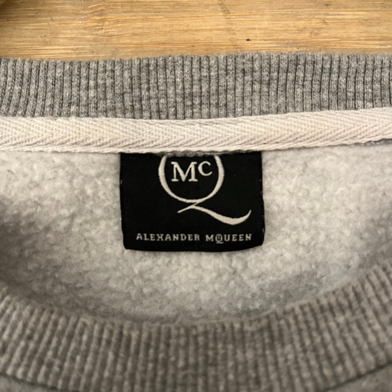 Alexander McQueen/Sweatshirt/S/Glitter/Cotton/GRY/Birds