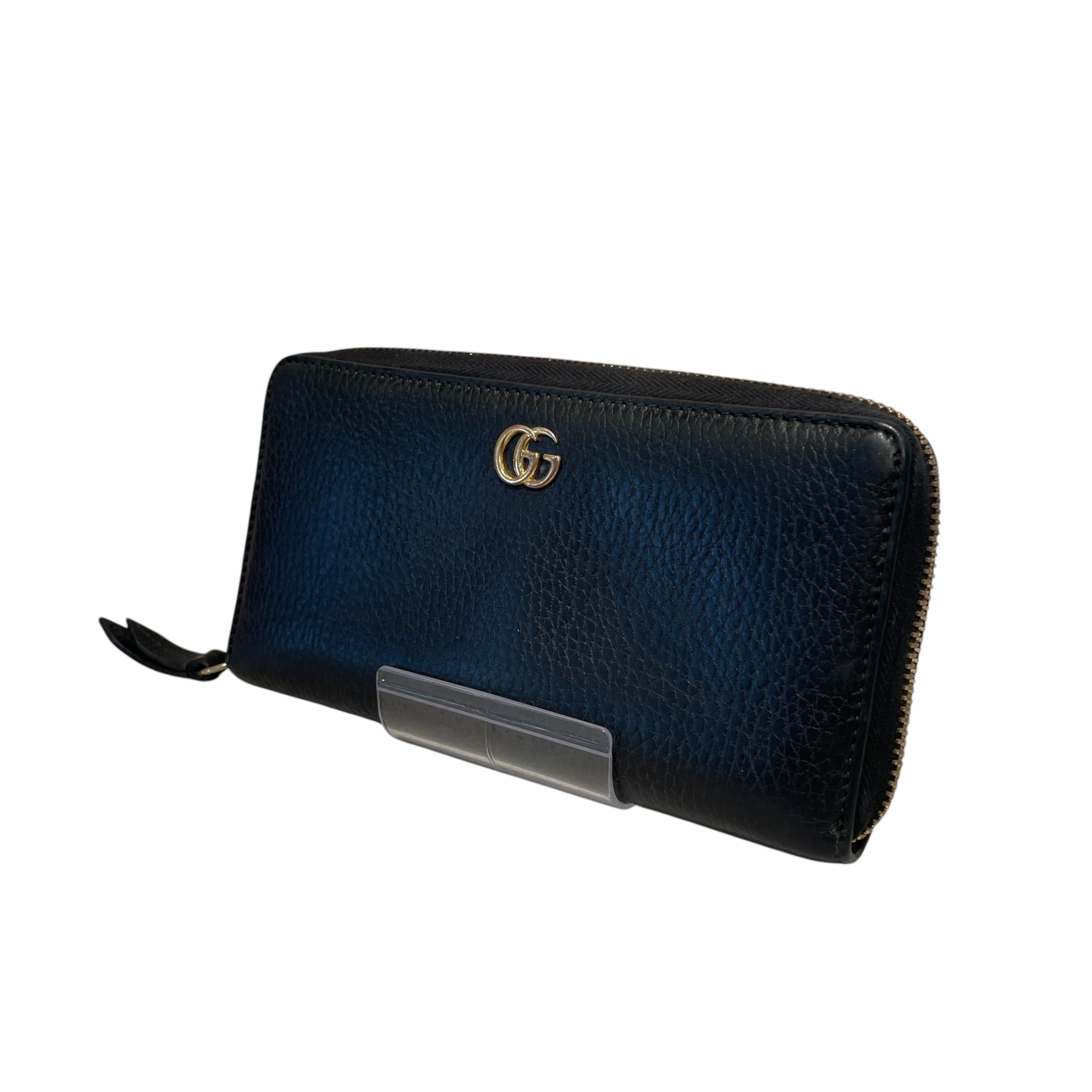 GUCCI/Long Wallet/Leather/BLK/L's/GG Marmont Zip Wallet view 1