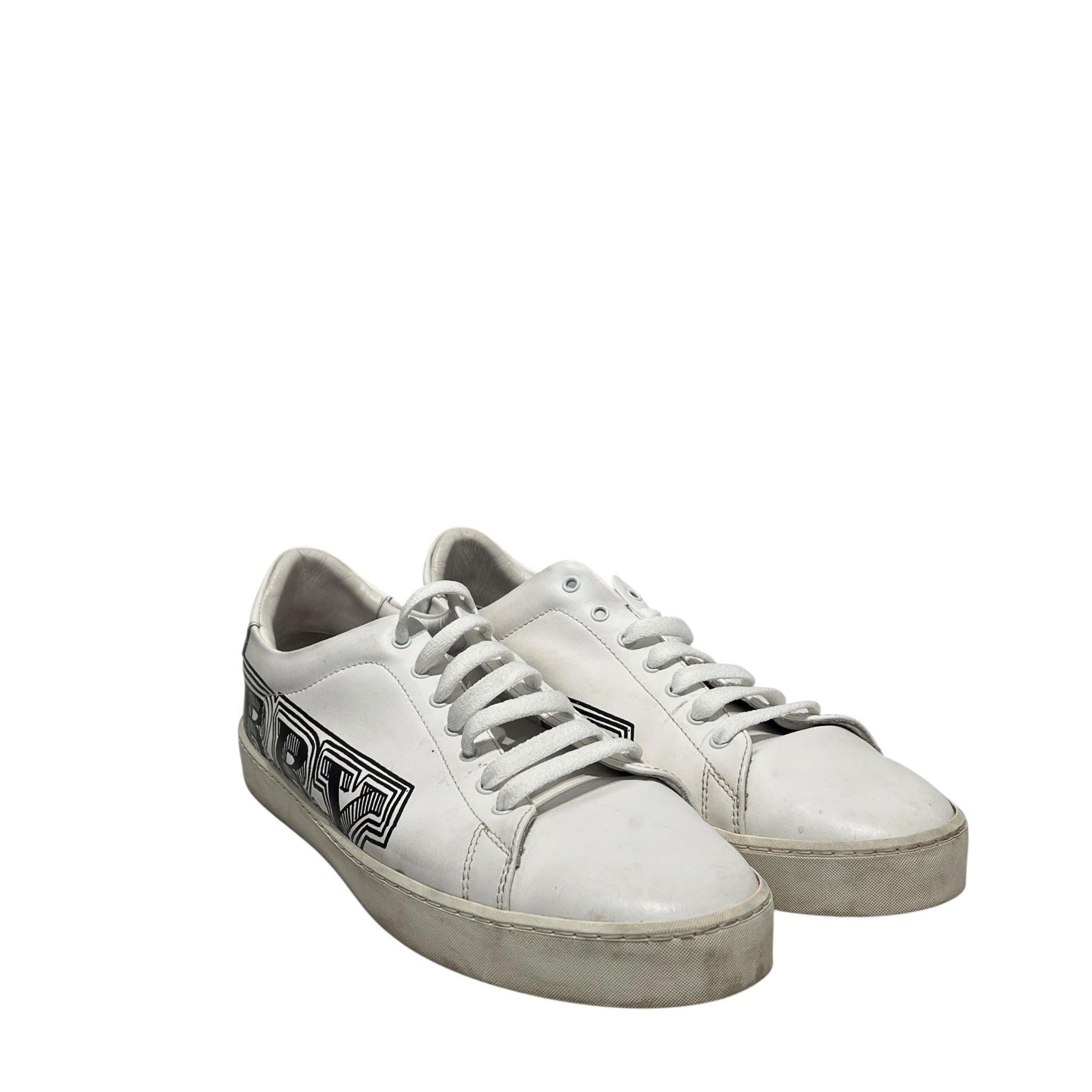 BURBERRY LONDON/Low-Sneakers/EU 42/WHT/ALBERT DOODLE WHITE SNEAKER view 1