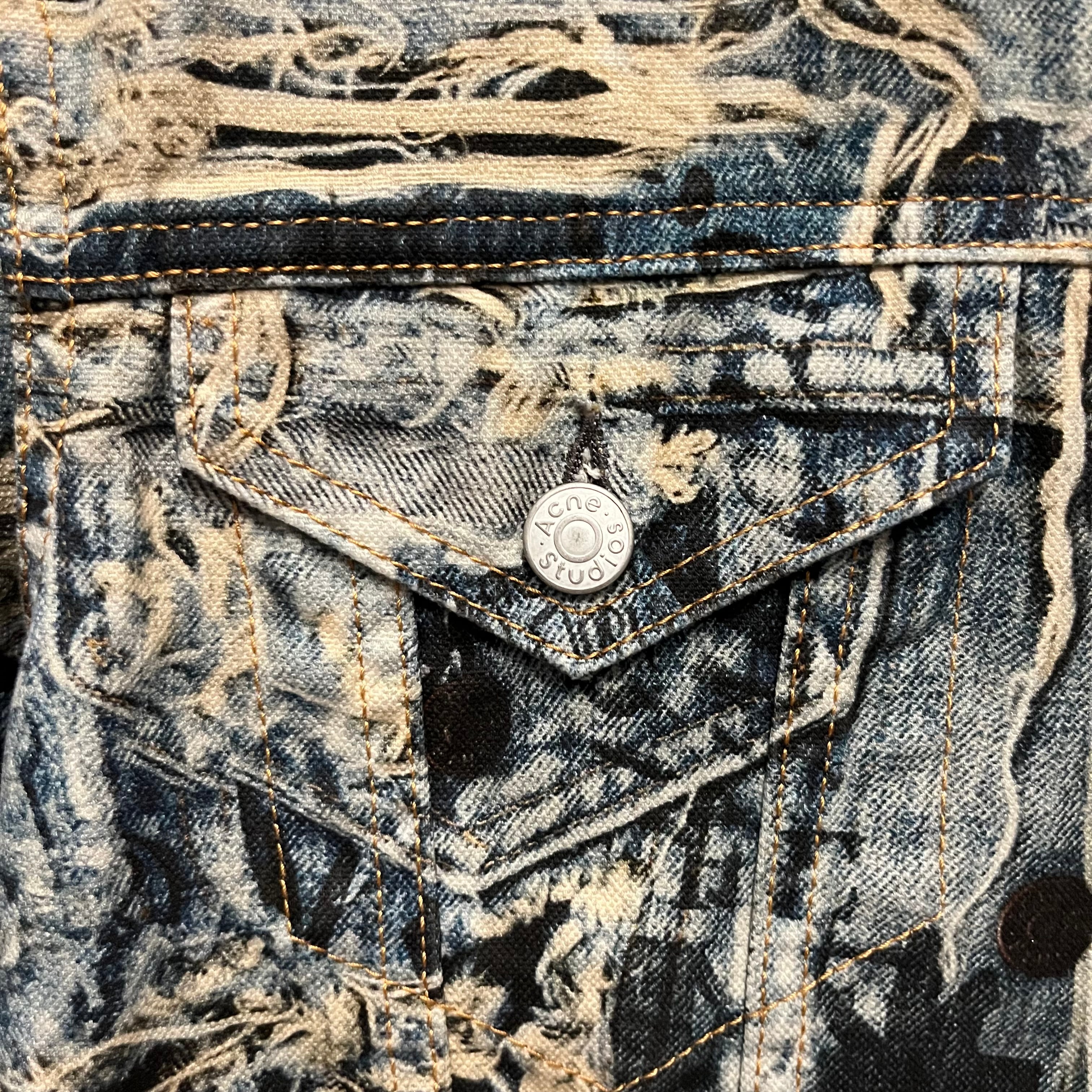 Acne Studios/Souvenir Jkt/M/Cotton/BLU/All Over Print/scribble view 5