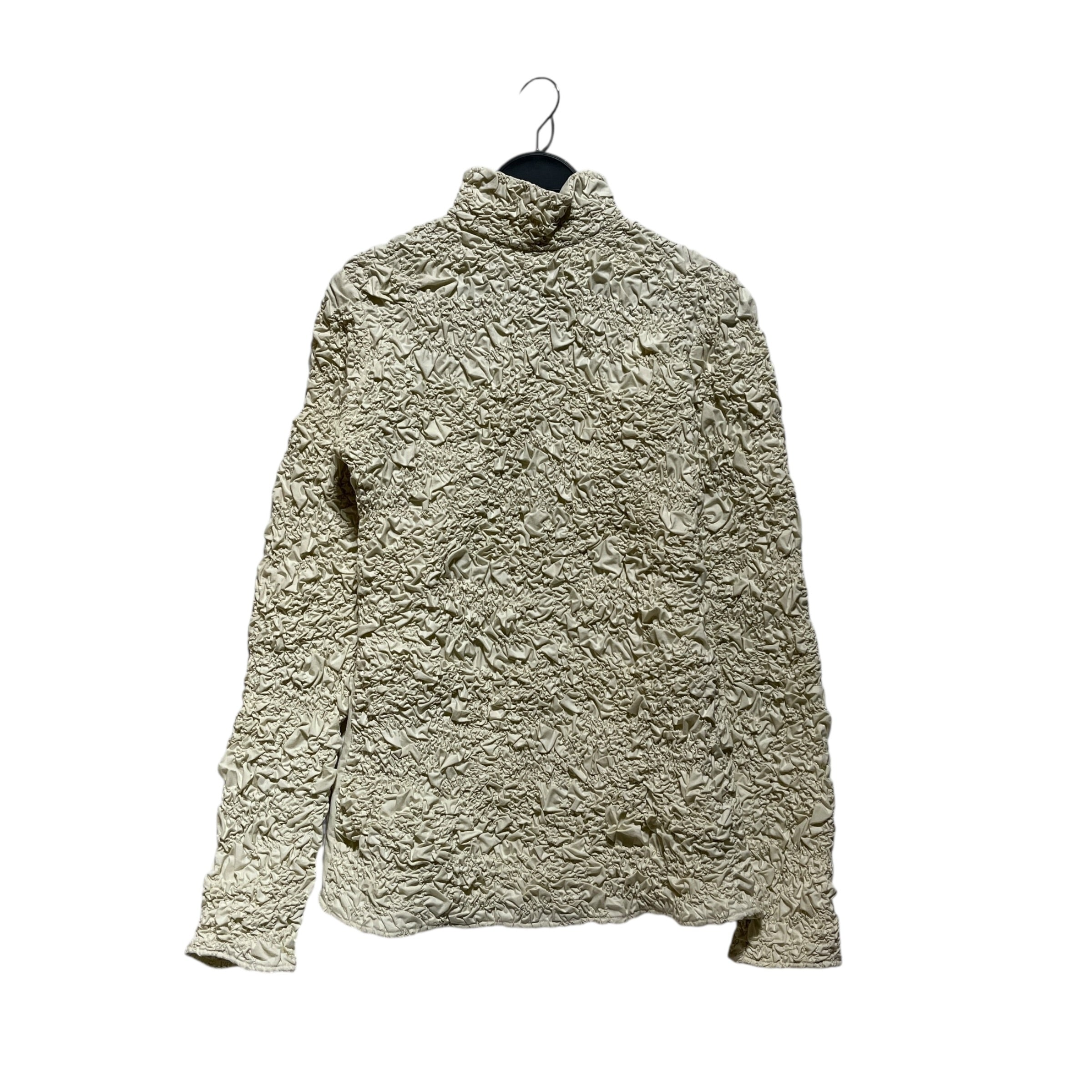 LEMAIRE/LS Shirt/36/Cotton/CRM/RUFFLED/CINCHED/ MOCKNECK view 1