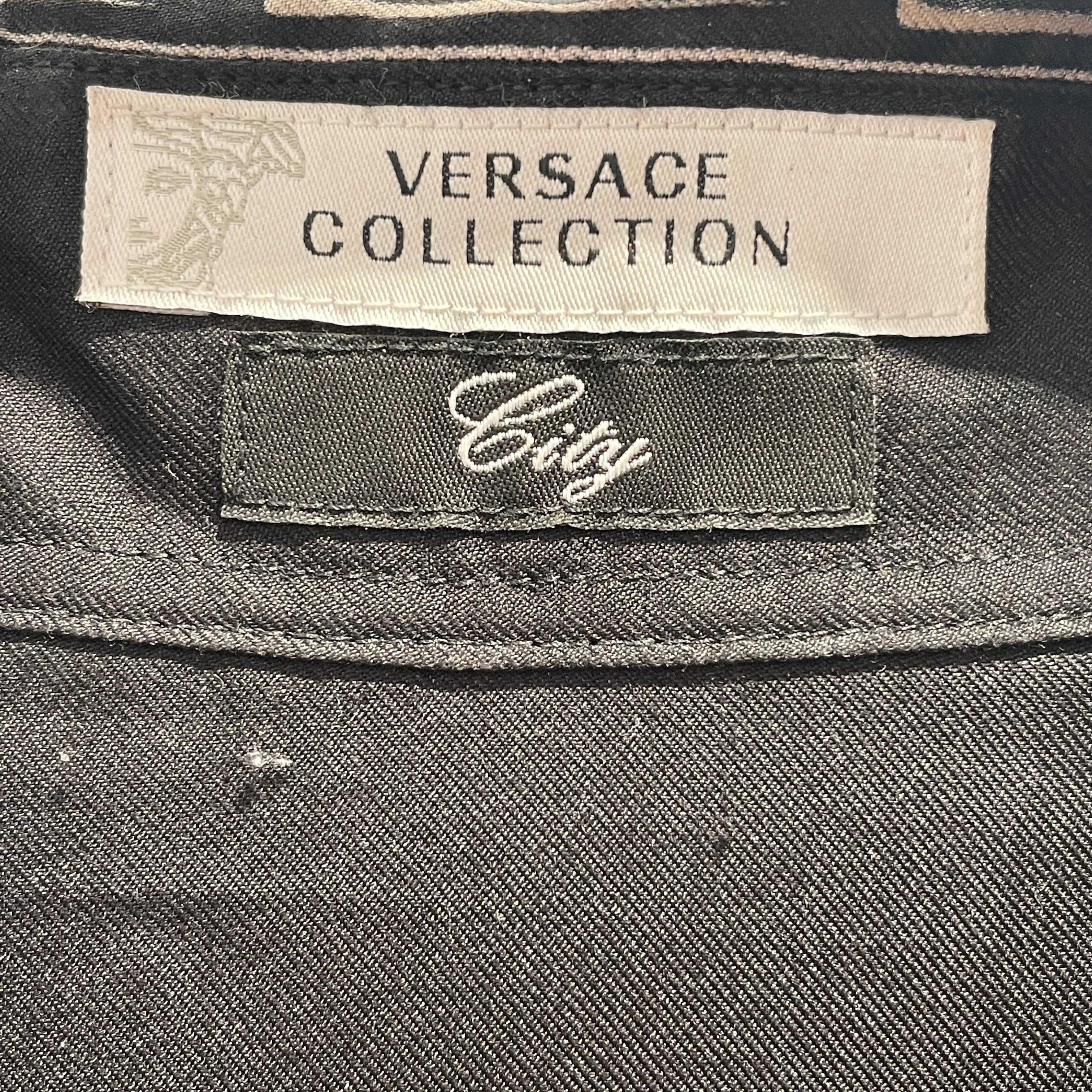 GIANNI VERSACE/LS Shirt/38/Silk/BLK/All Over Print/ view 3