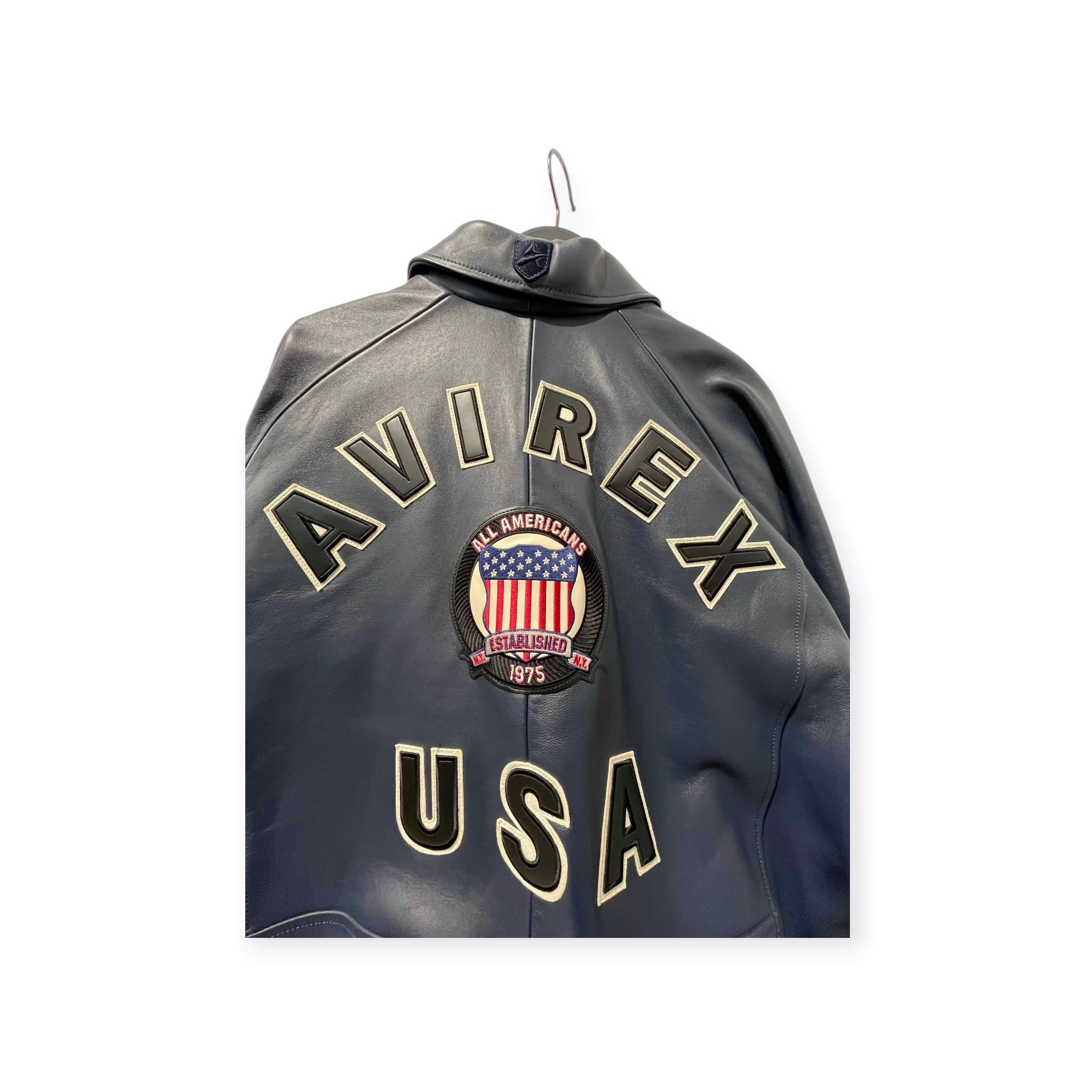 AVIREX/Leather Jkt/XL/Leather/NVY/BLUE CREST LEATHER BNWT view 3
