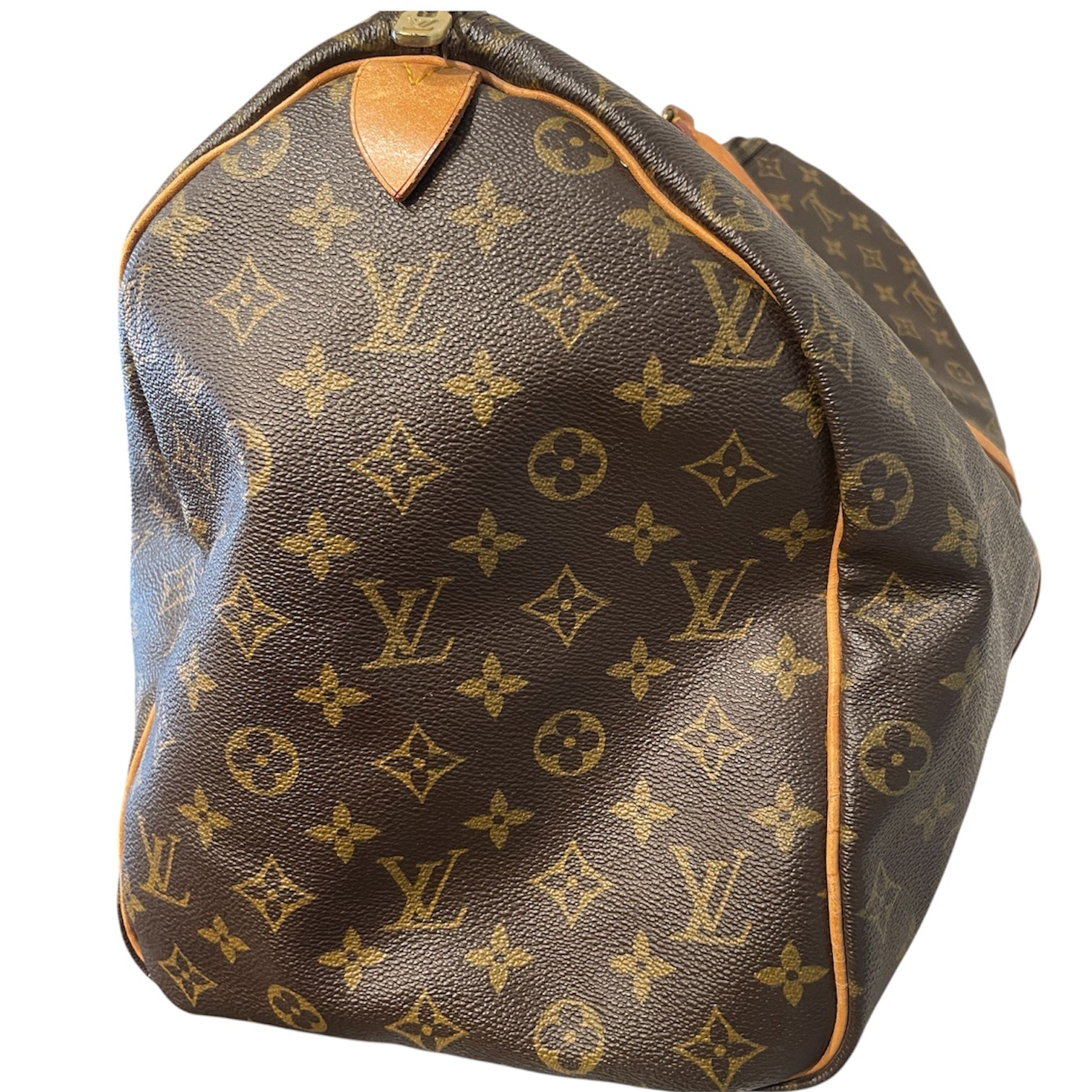 LOUIS VUITTON/Bag/Monogram/Leather/BRW/Brown LV duffle view 7
