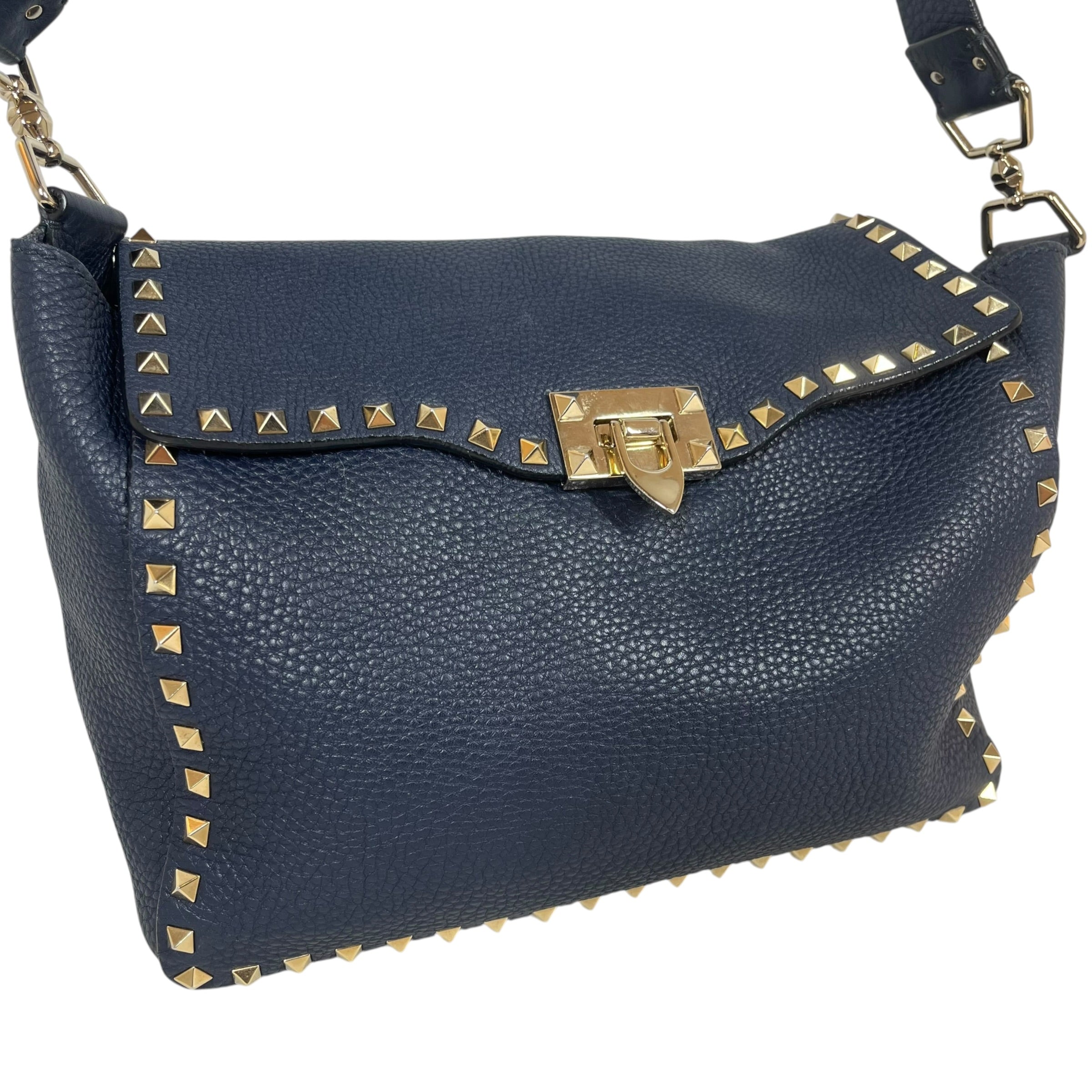VALENTINO GARAVANI/Cross Body Bag/Leather/NVY/Rockstud Crossbody Bag view 6