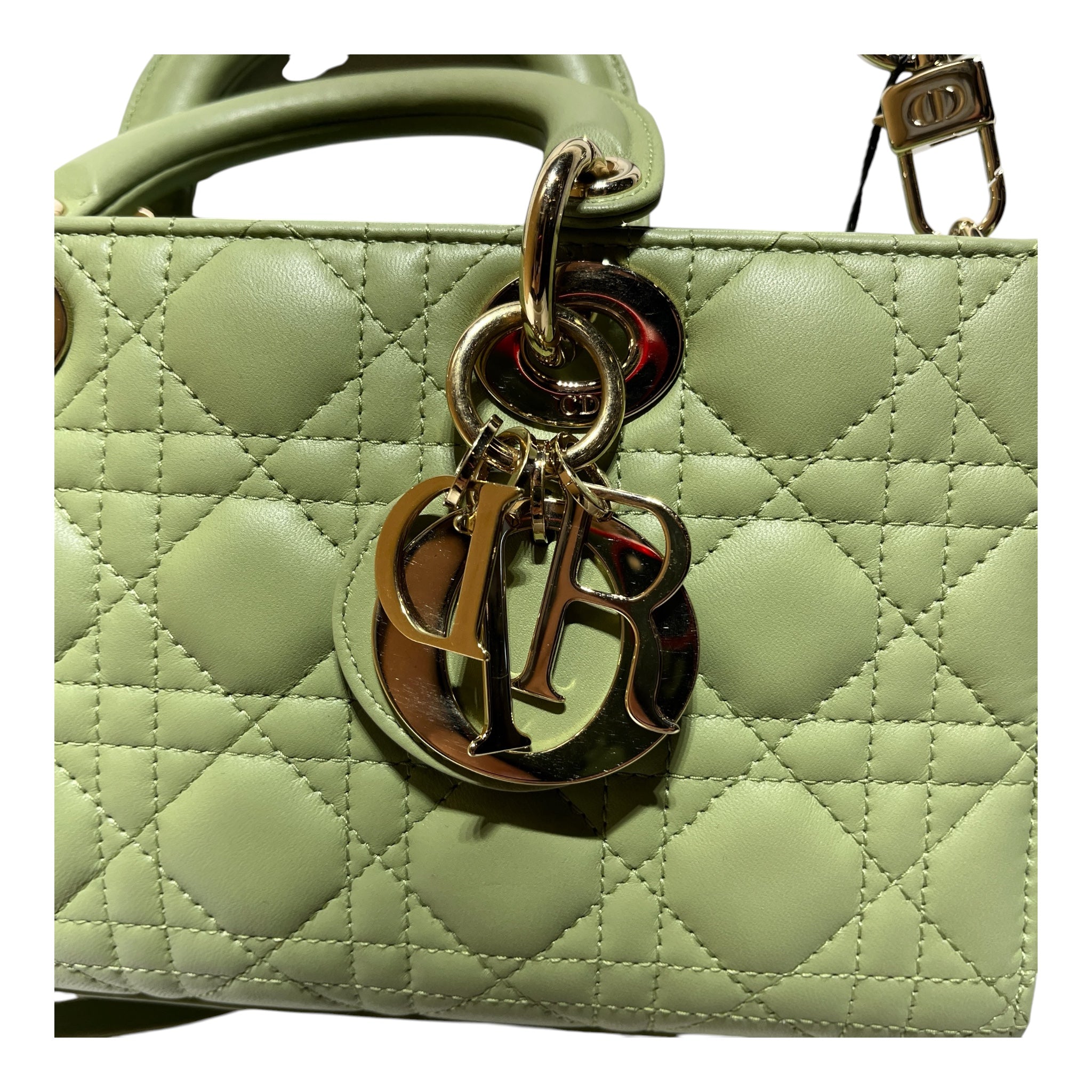 Christian Dior/Clutch Bag/GRN/SAGE MEDIUM CANNAGE view 4