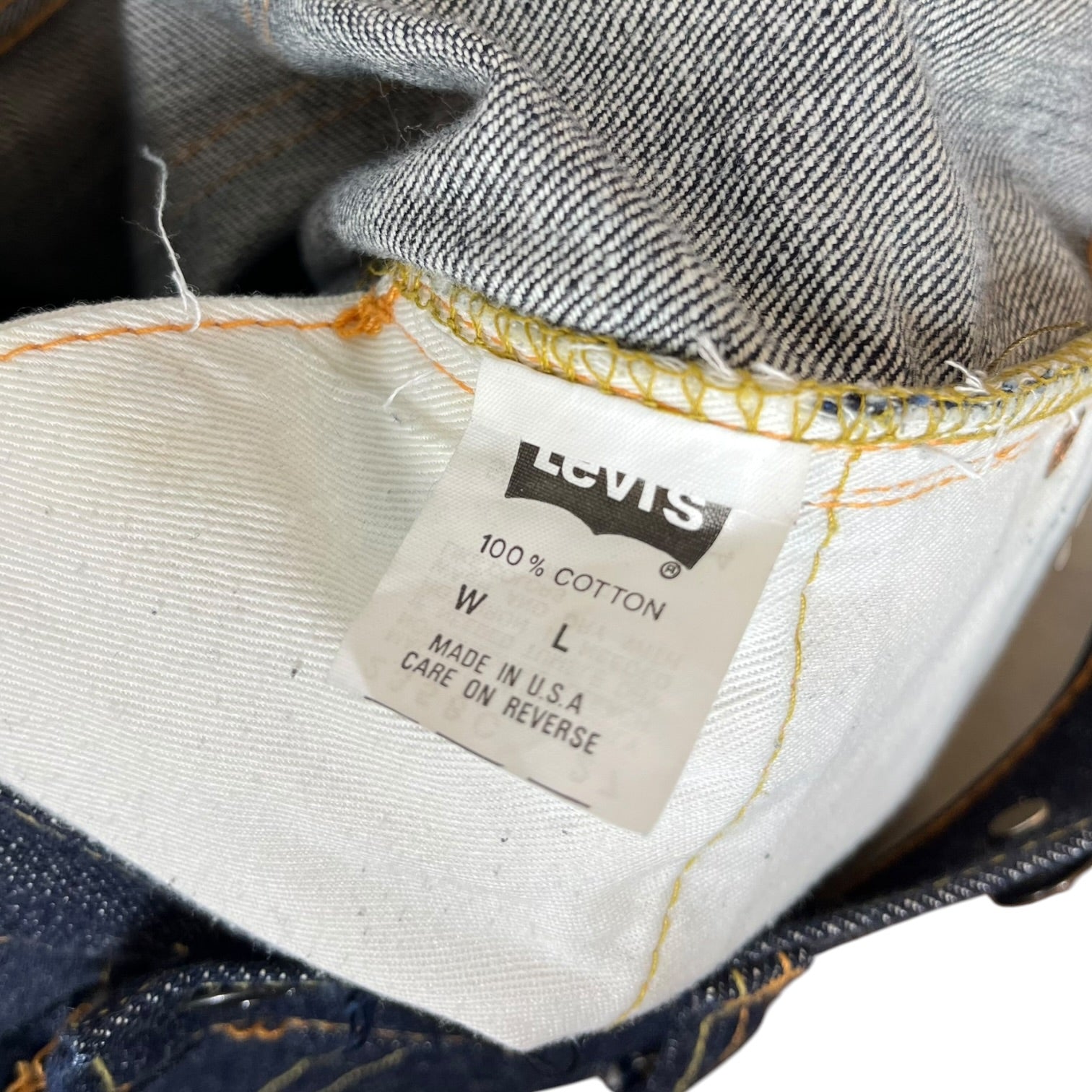 Levi's/Straight Pants/34/Cotton/NVY/back buckle view 4