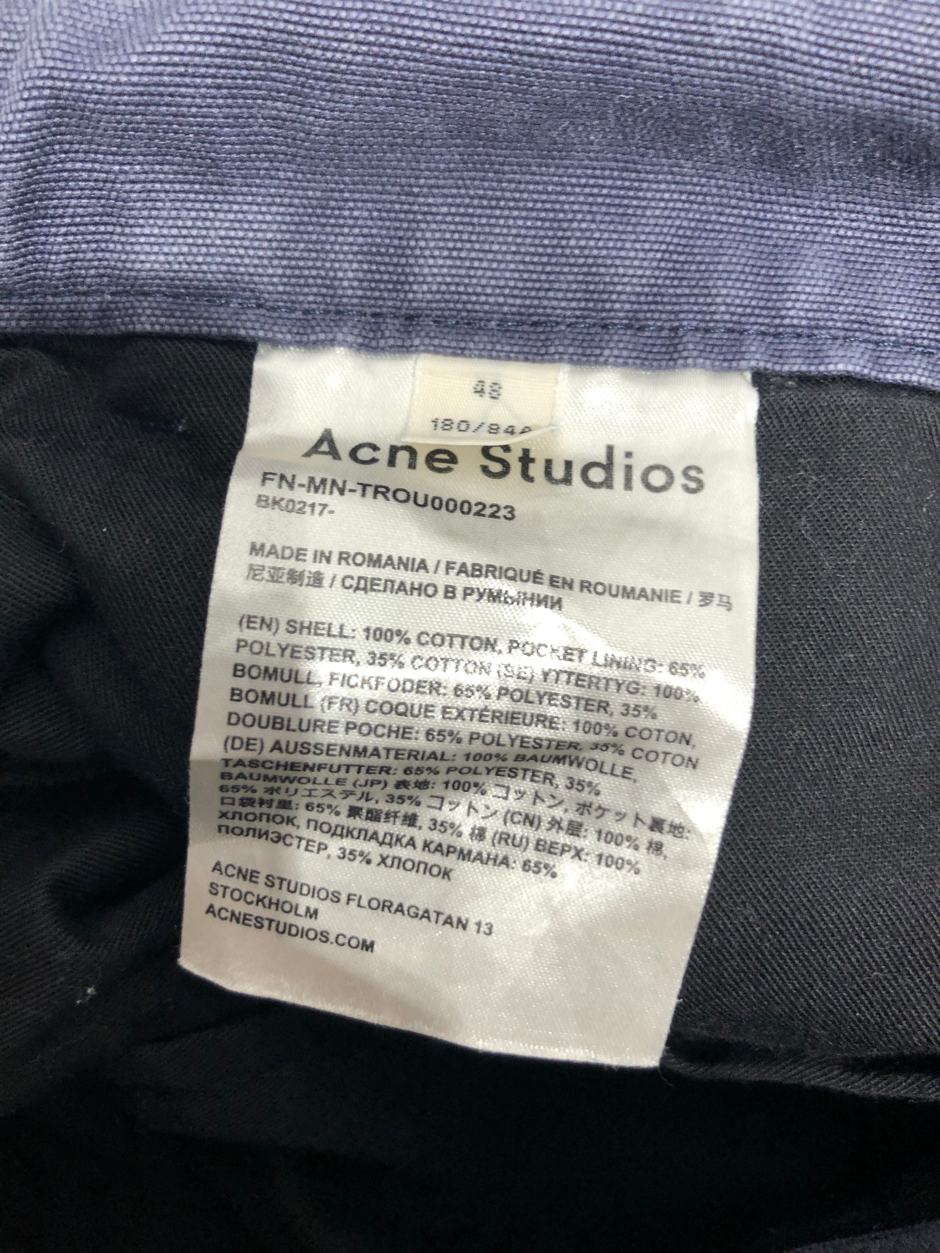Acne Studios/Cargo Pants/48/Cotton/NVY/ view 4