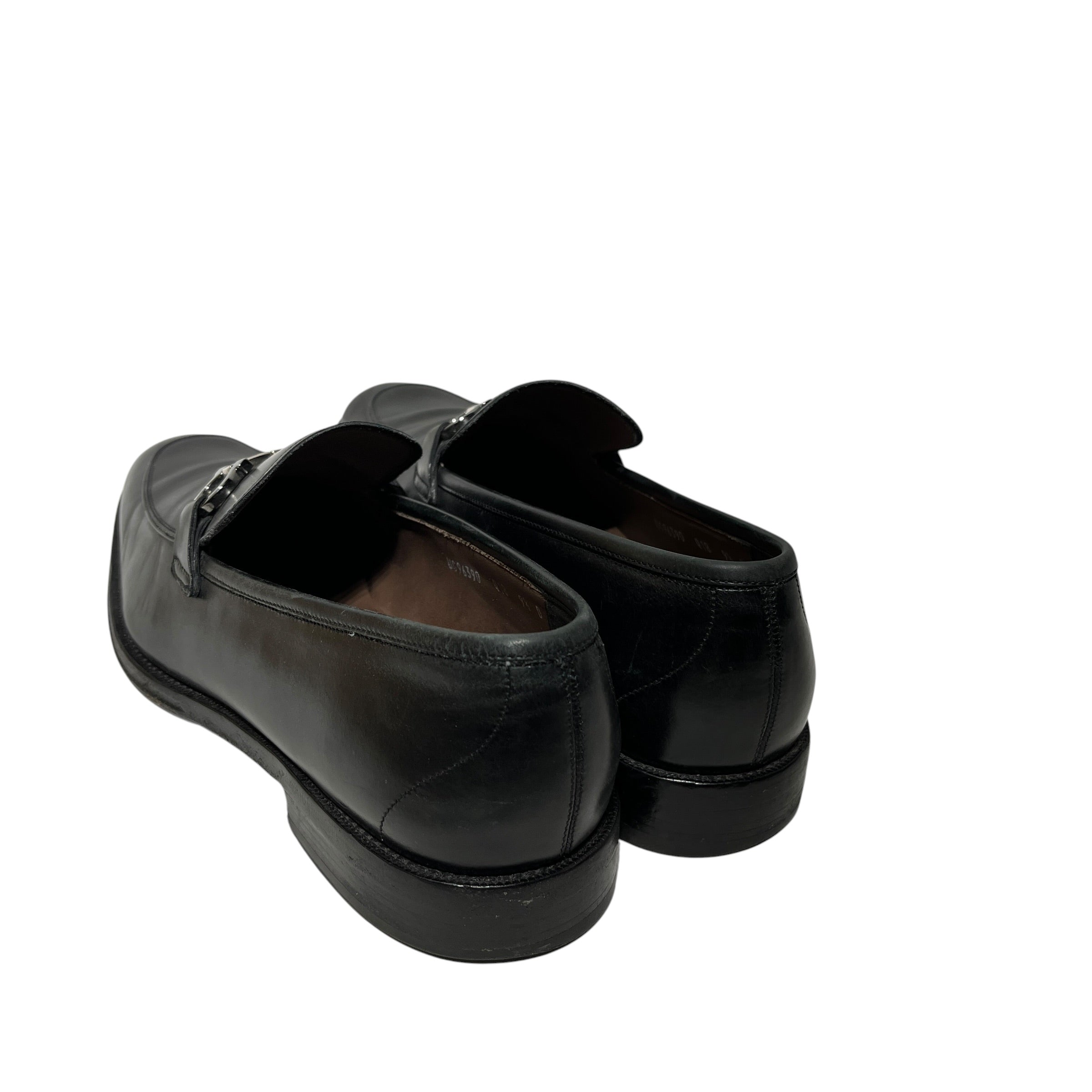 Salvatore Ferragamo/Dress Shoes/US 9.5/Leather/BLK/horsebit loafer view 2