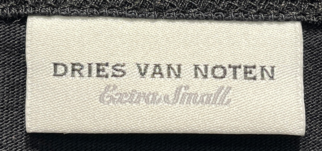 DRIES VAN NOTEN/Jacket/XS/Cotton/BLK/sleeve tie view 3