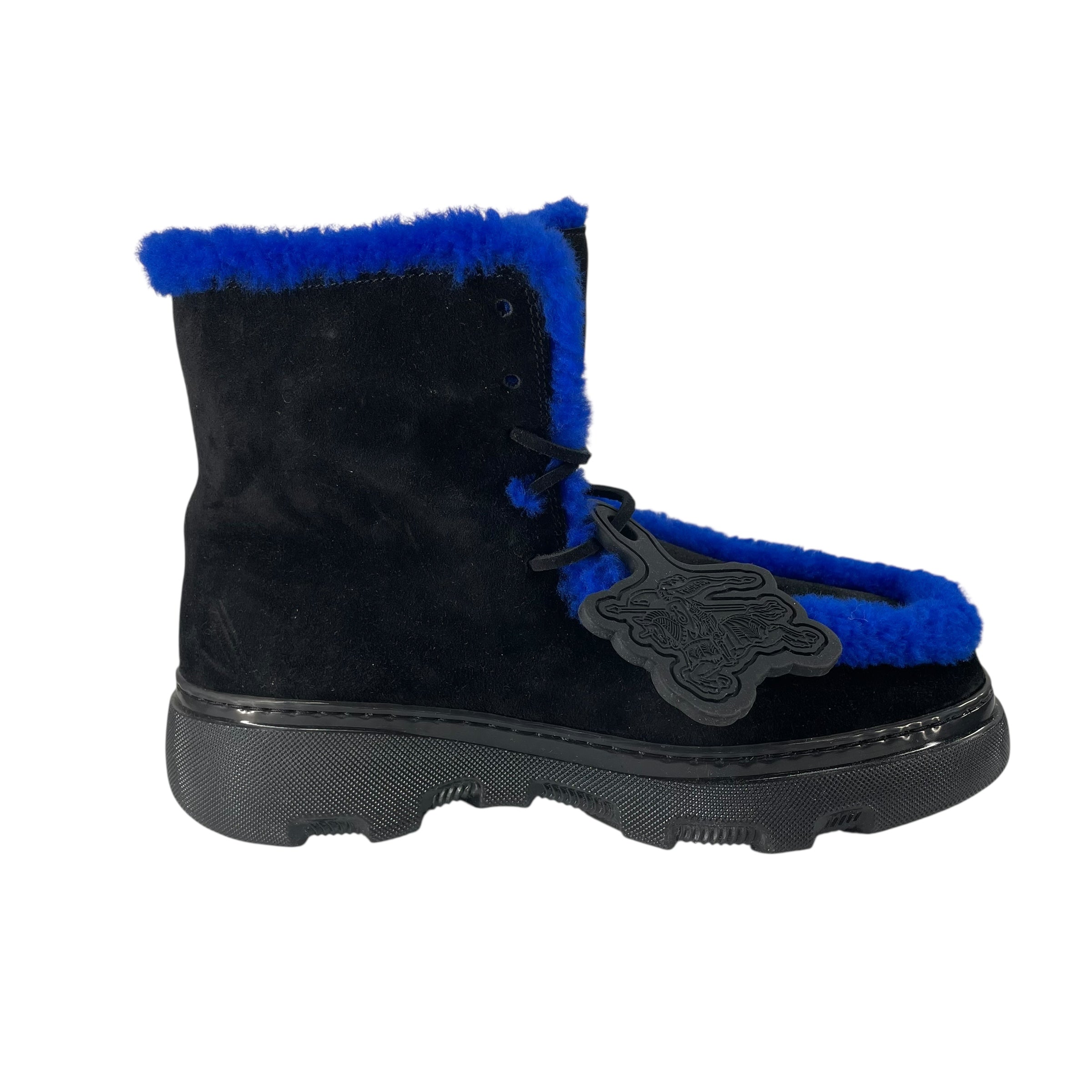 BURBERRY/Boots/EU 42/Wool/BLK/BLUE CHUGGA BOOT view 7