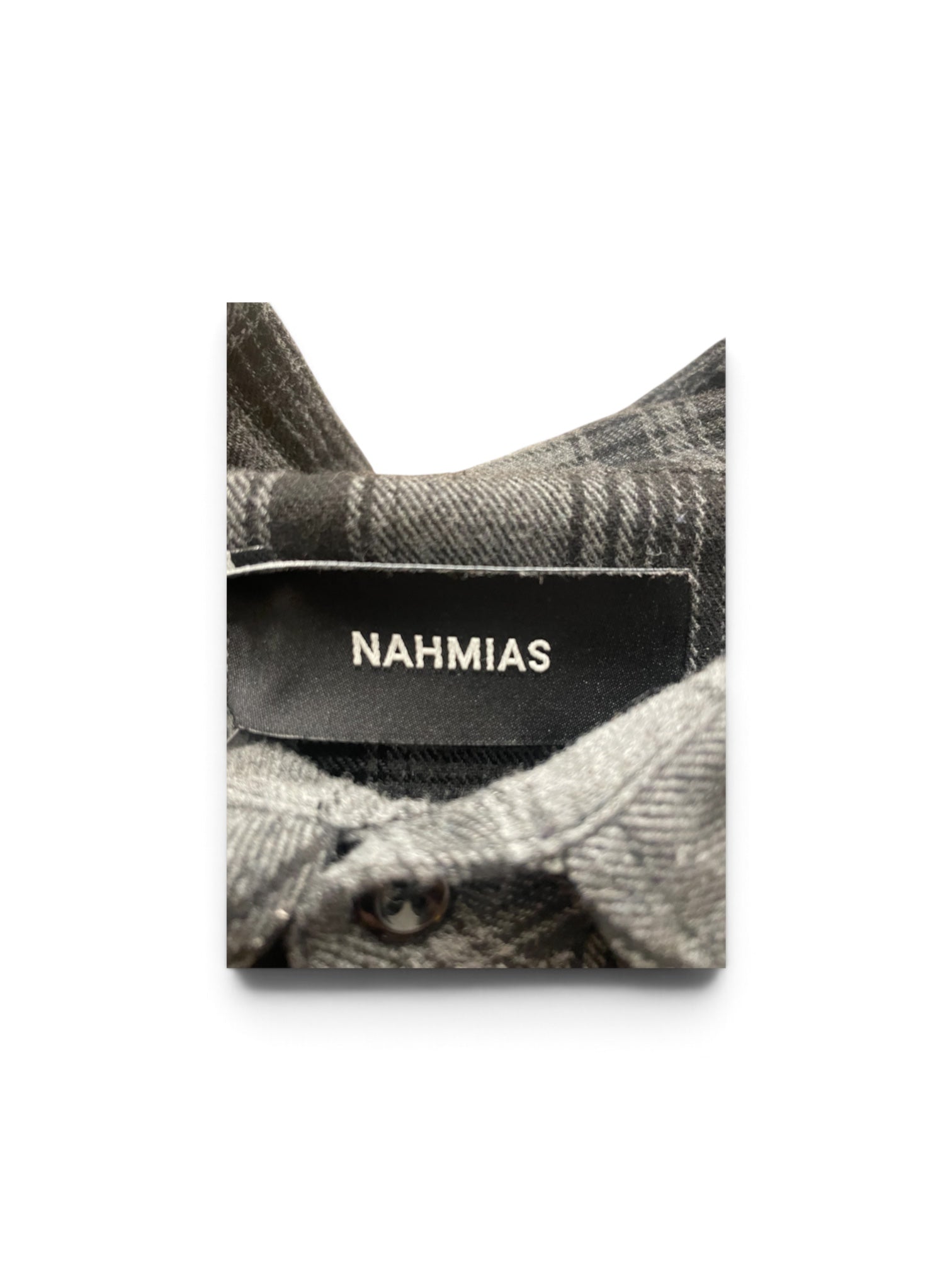 NAHMIAS/LS Shirt/L/Polyester/GRY/Plaid/EMBROIDERED FLANNEL view 3
