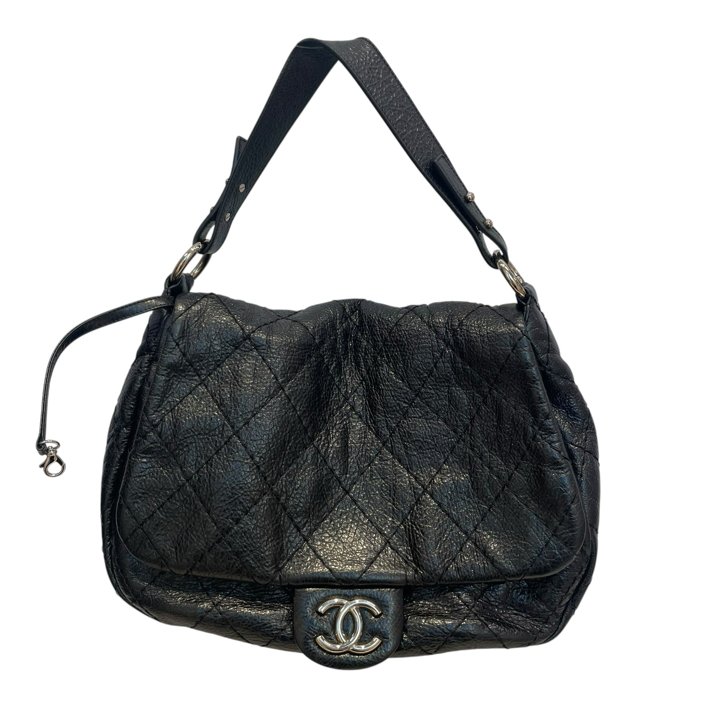 CHANEL/Hand Bag/Leather/BLK/CAVIAR XL FLAP view 1