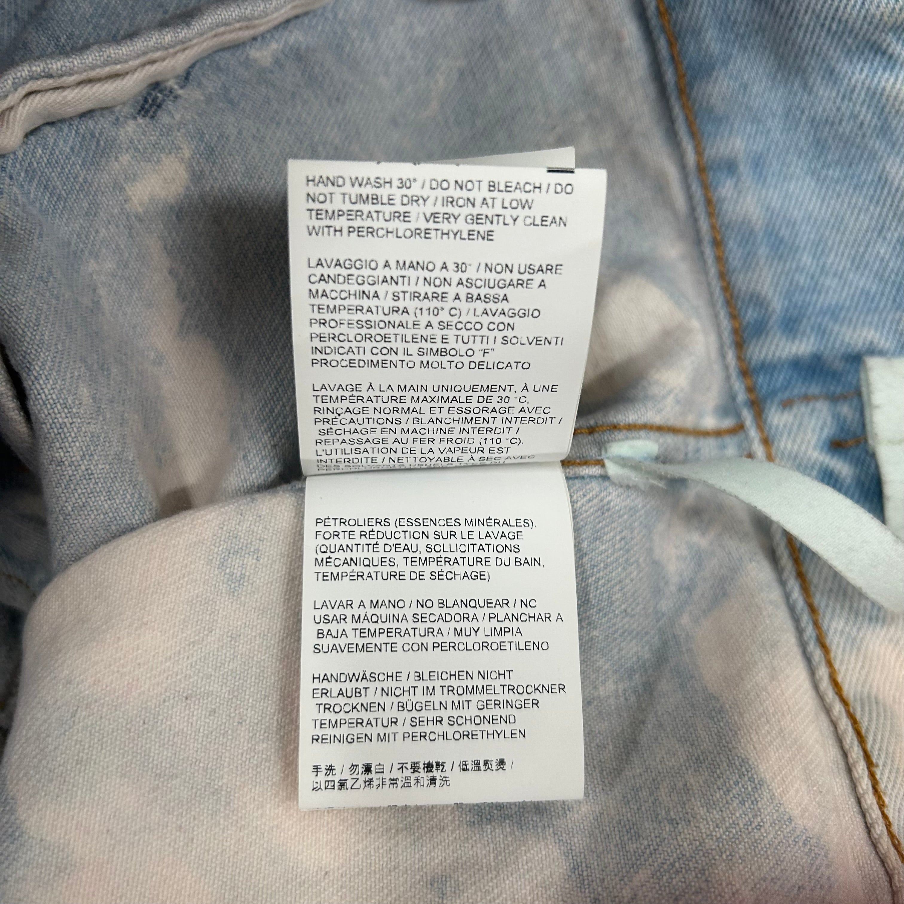 OFF-WHITE/Denim Jkt/M/Denim/BLU/Graphic/Paint Splattered Jean Jacket view 4