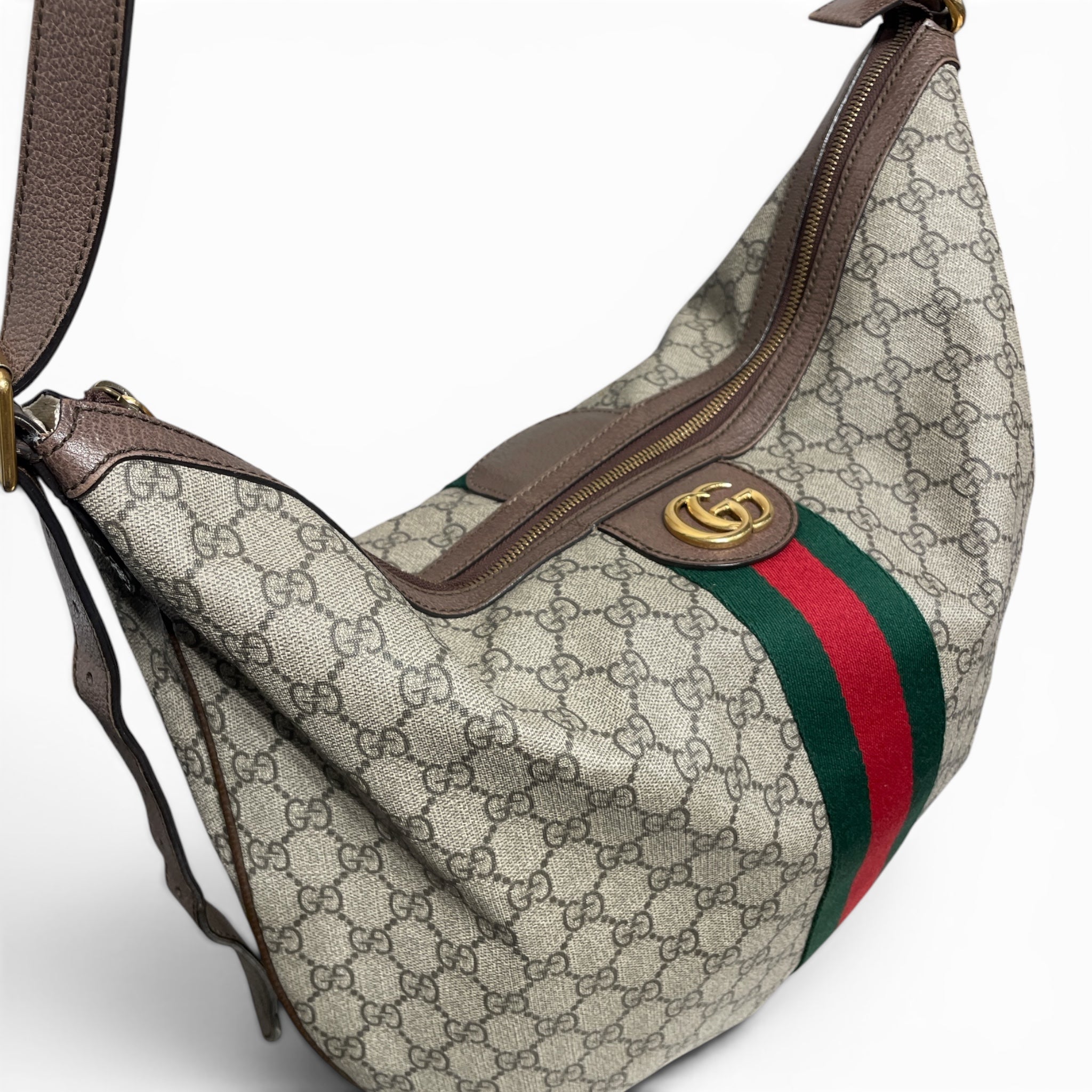 GUCCI/Bag/Monogram/Leather/BEG/half moon view 6