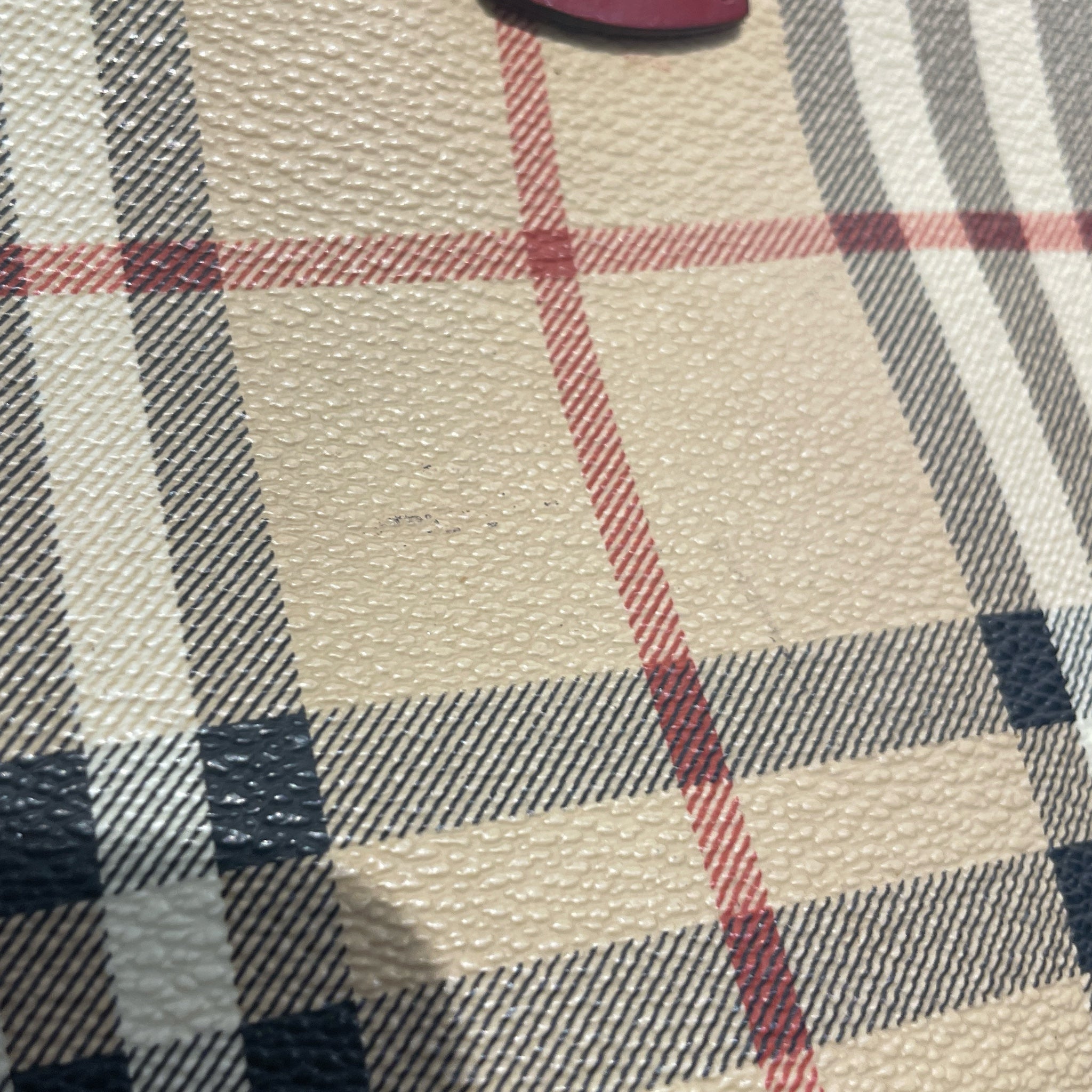 BURBERRY LONDON/Hand Bag/Plaid/Acrylic/CRM/heymarket check tote view 10