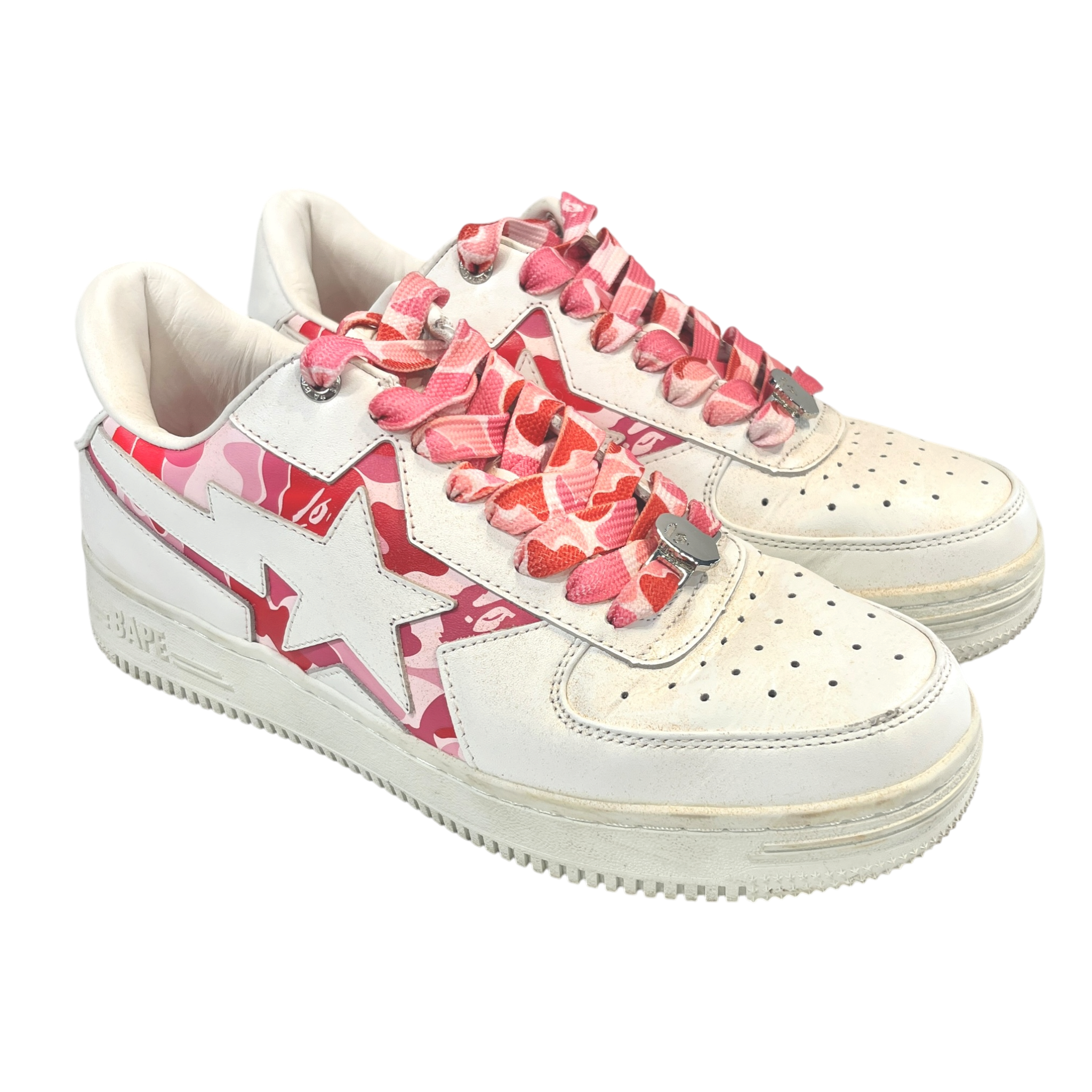 BAPE STA!/Low-Sneakers/US 8/Camouflage/WHT/U-Tip/ view 1