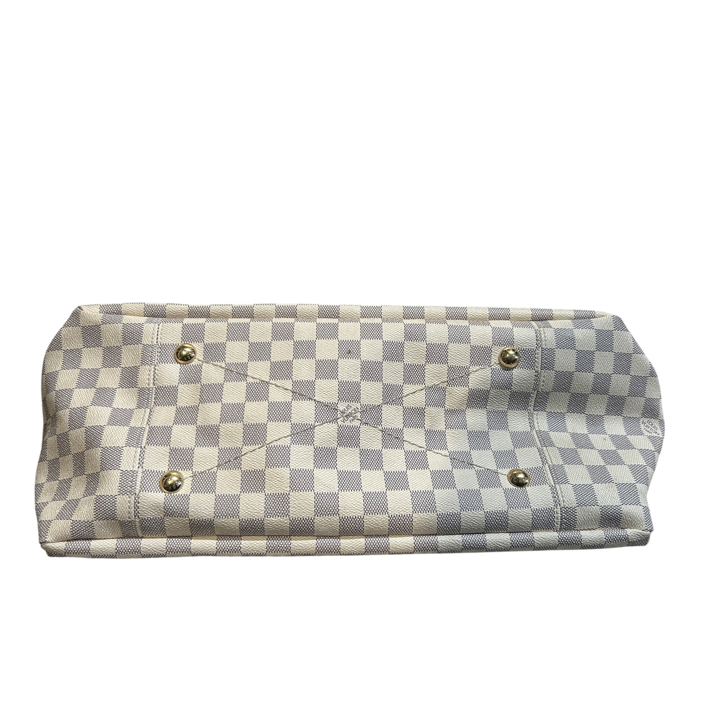 LOUIS VUITTON/Tote Bag/Monogram/Leather/CRM/Damier azur artsty mm bag view 3