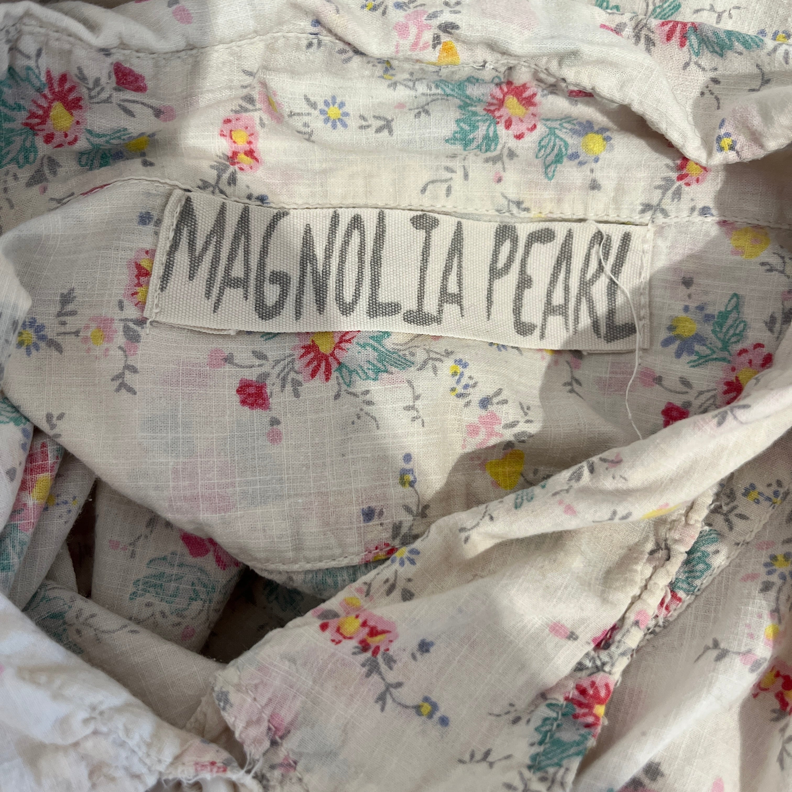 magnolia pearl/LS Blouse/M/Floral Pattern/Cotton/CRM/ view 3