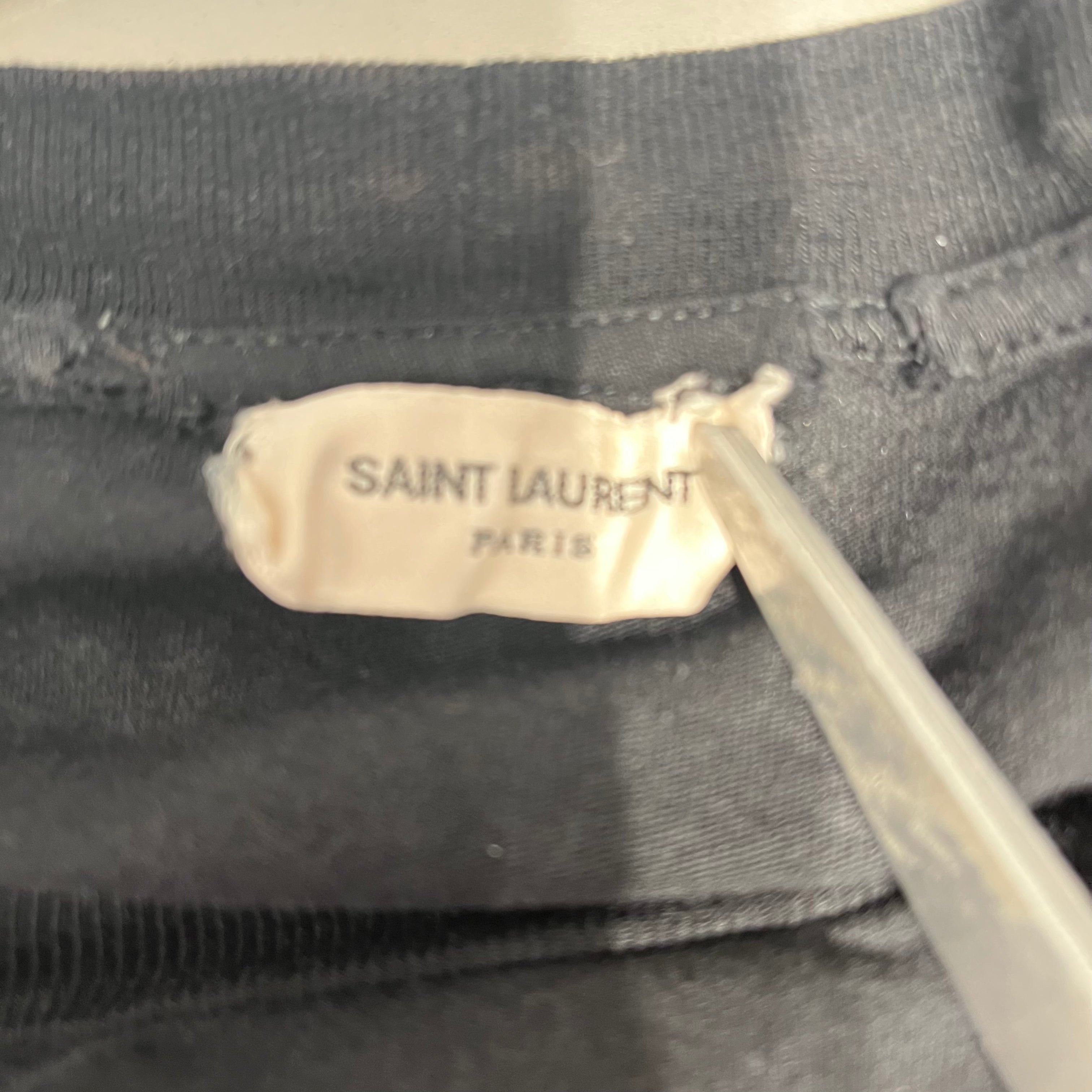 YVES SAINT LAURENT/T-Shirt/M/Cotton/BLK/ view 3