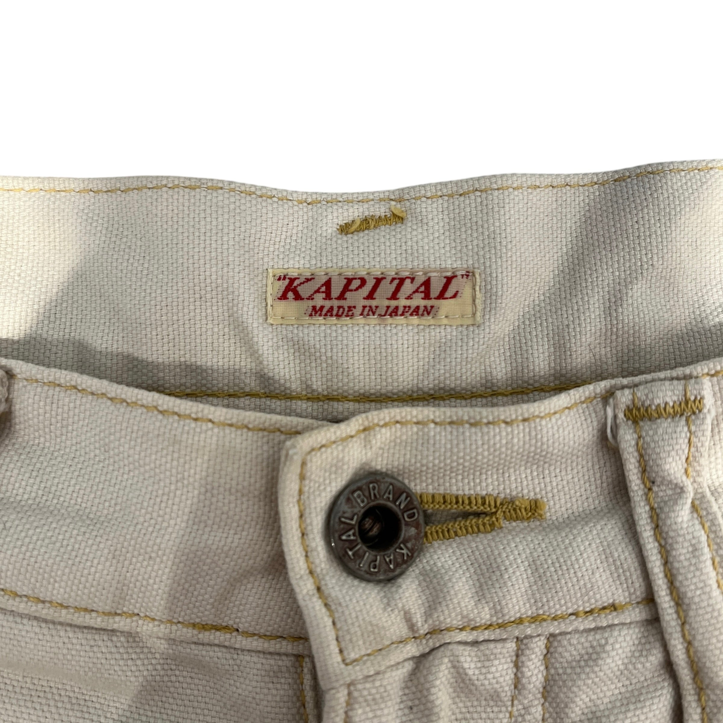 KAPITAL/Skinny Pants/30/Cotton/CRM/marchant tailors back strap view 3