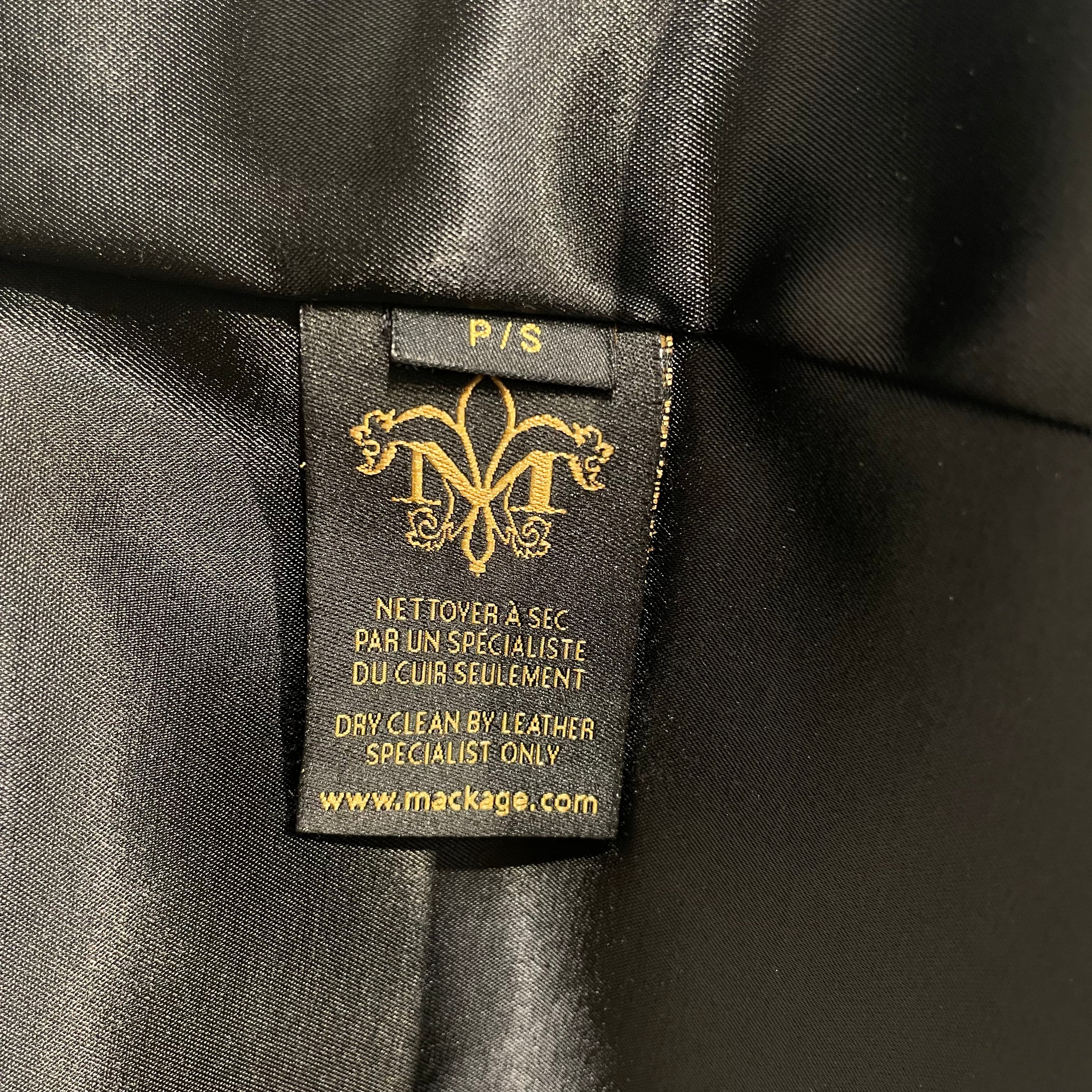 MACKAGE/Coat/XS/Wool/BLK/LEATHER POCKETS view 5