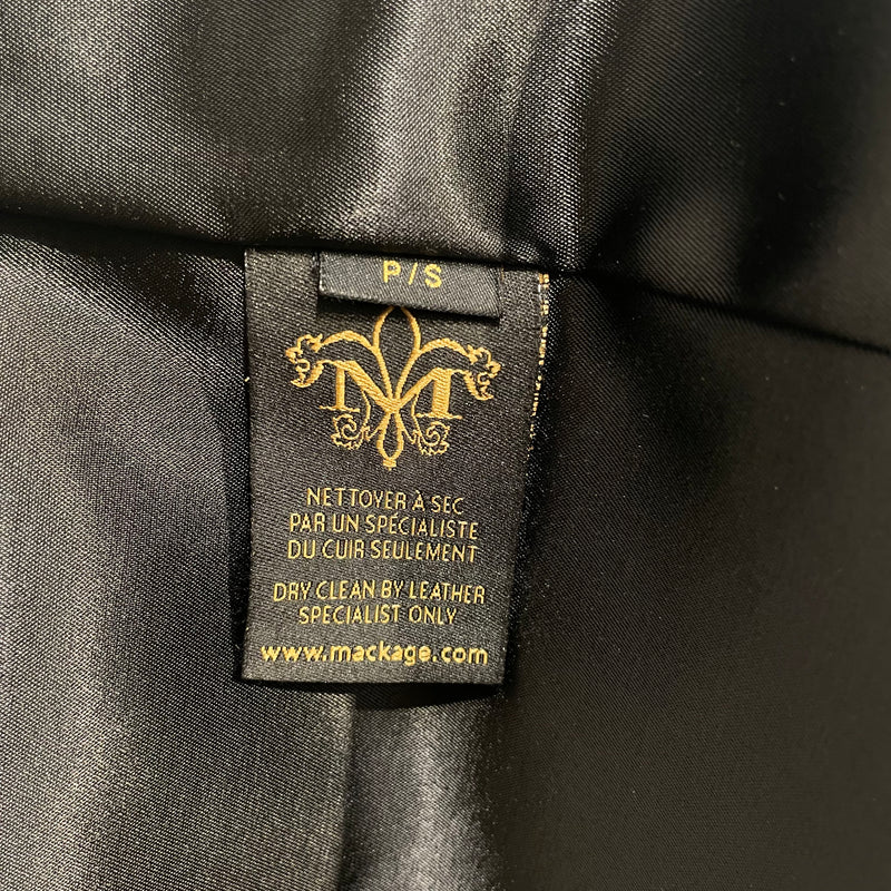 MACKAGE/Coat/XS/Wool/BLK/LEATHER POCKETS