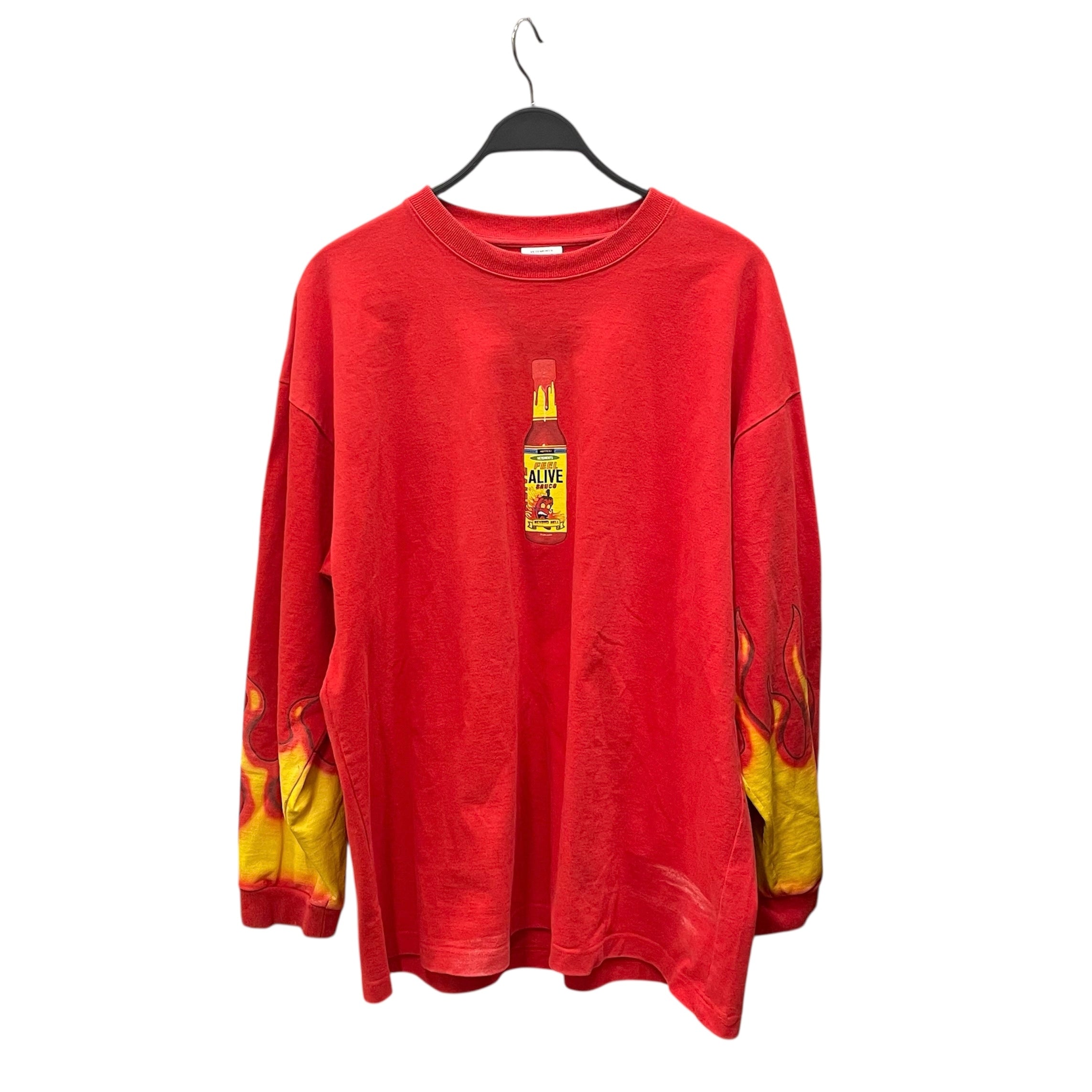 VETEMENTS/Sweatshirt/L/Cotton/RED/HOT SAUCE view 1