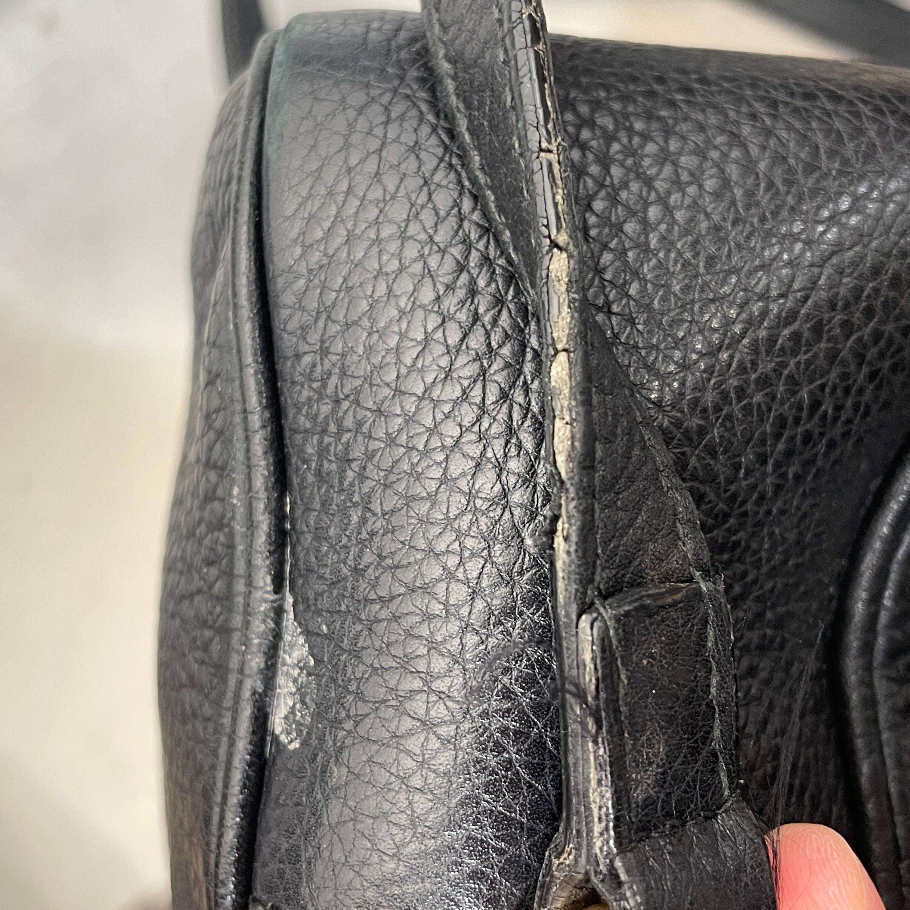 GUCCI/Cross Body Bag/Leather/BLK/INTERLOCKING G SOHO DISCO view 5
